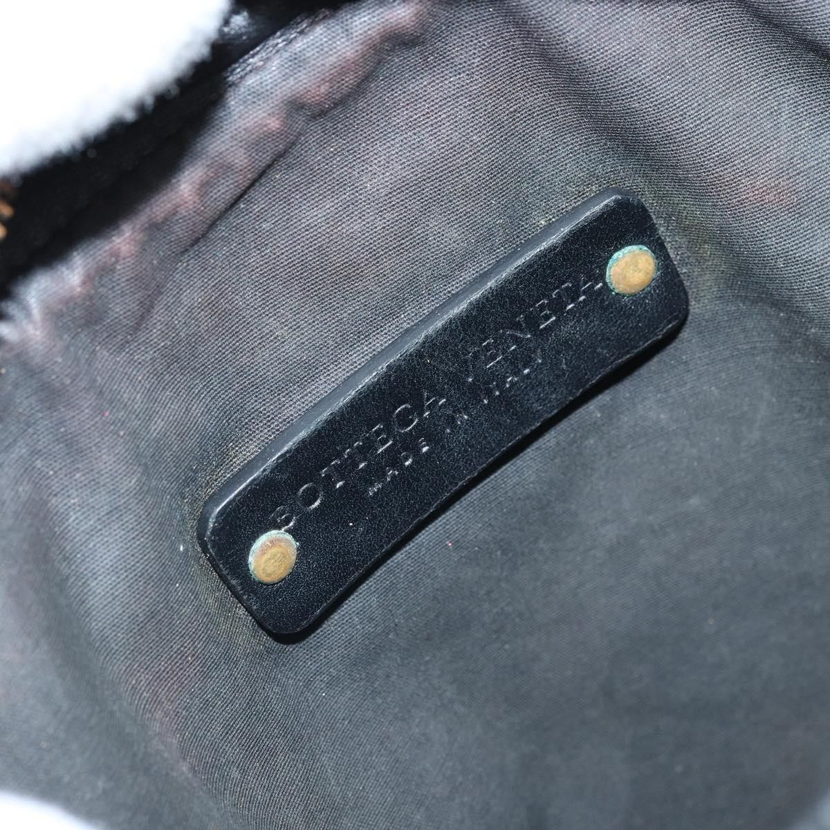BOTTEG AVENETA INTRECCIATO Shoulder Bag Leather Black Silver