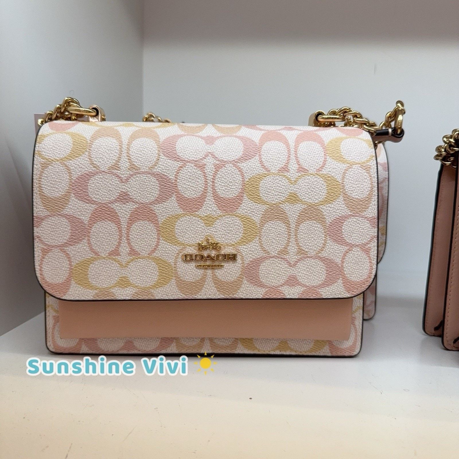 Coach NWT Coach Klare Crossbody Bag Canvas CDZ07 Chalk/Pink Size ONE SIZE - 1 Thumbnail