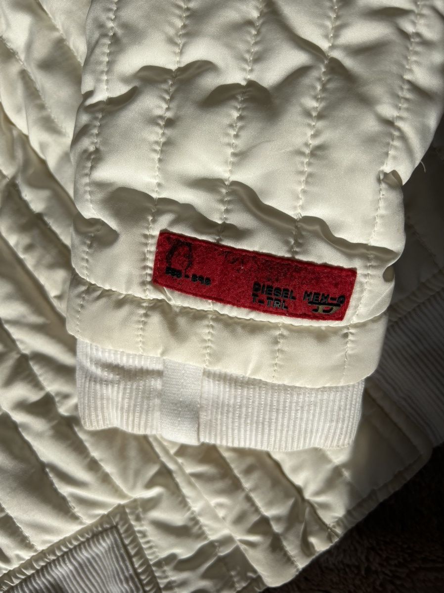 Diesel × Y/Project DIESEL Cream Quilted coat w/ corduroy trim Size S / US 4 / IT 40 - 5 Thumbnail