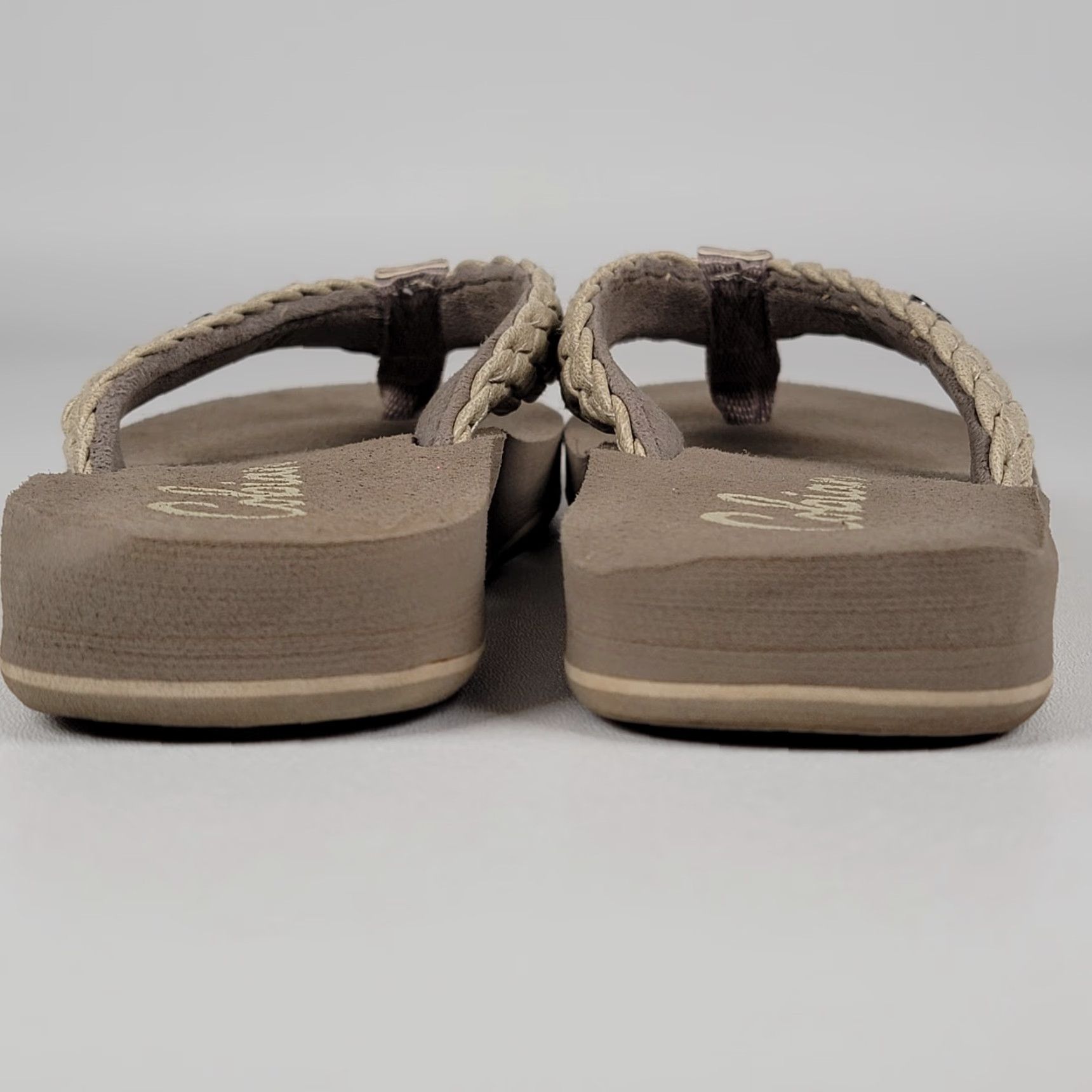Vintage Cobian Women's Sandal Braided Bounce Flip Flops Slipper 5/6 Cream Size US 5 / IT 35 - 4 Thumbnail