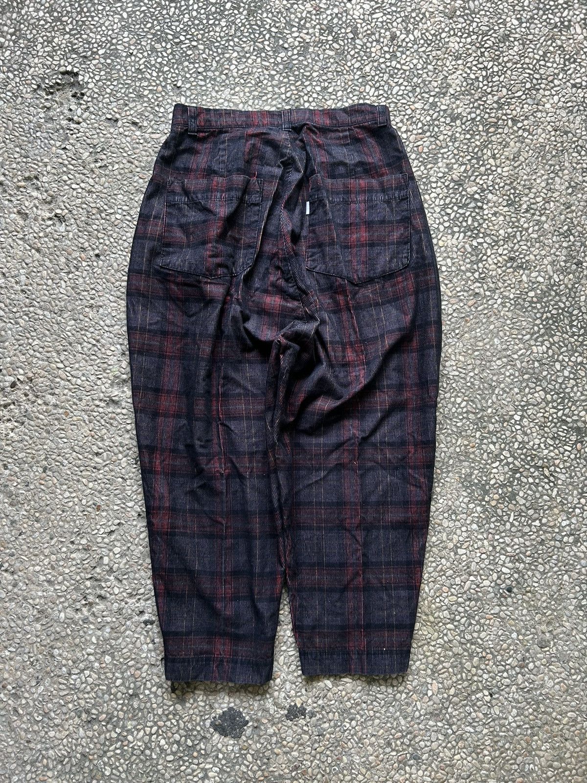 image of Issey Miyake x Ne Net Vintage Ne-Net Corduroy Pants in Black/Red, Men's (Size 30)