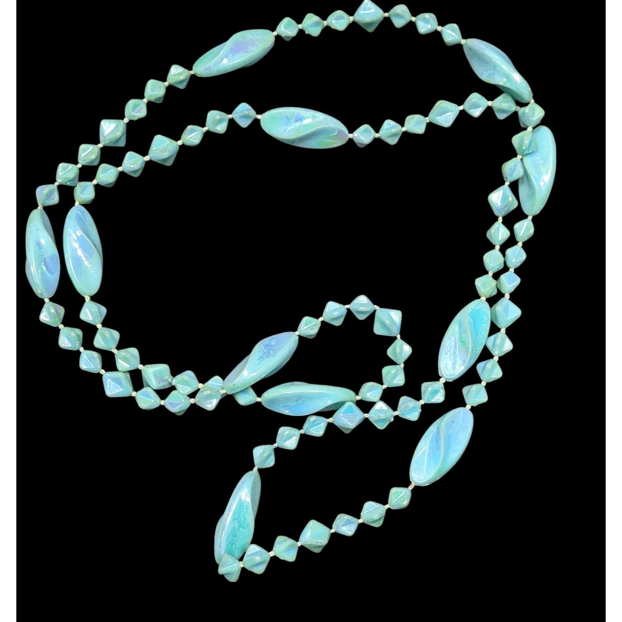 Other Mermaidcore Pearlescent Blue AB Beaded Necklace Size ONE SIZE - 1 Thumbnail