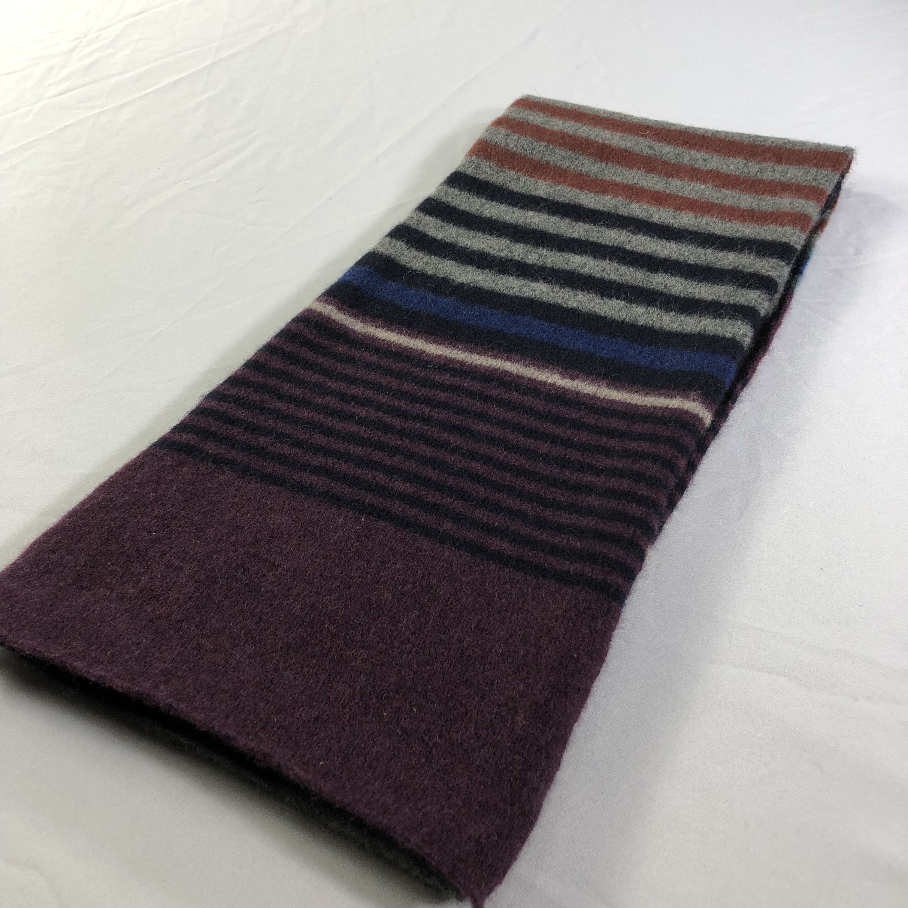 Vintage Robert Mackie Striped Wool Scarf Muffler V1441 Size ONE SIZE - 3 Thumbnail