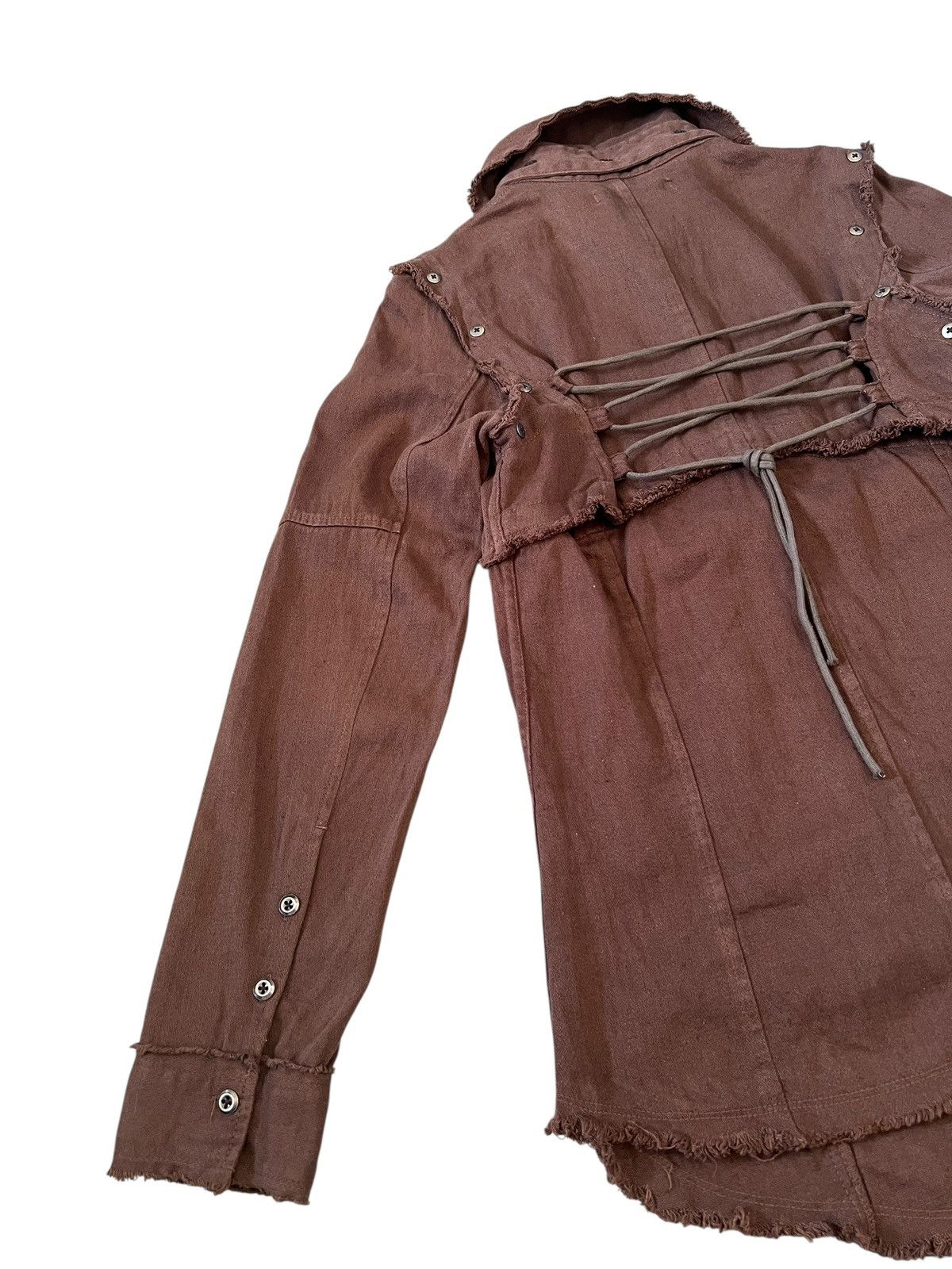 14th Addiction × GOSTAR DE FUGA × Japanese Brand Fuga Detached Lace-Up Button Shirt Jacket Size US XS / EU 42 / 0 - 15 Thumbnail