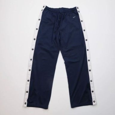 Nike × Vintage Vintage Nike Scott Mini Swoosh Wide Leg Tearaway Pants Blue Size US 34 / EU 50 - 1 Thumbnail