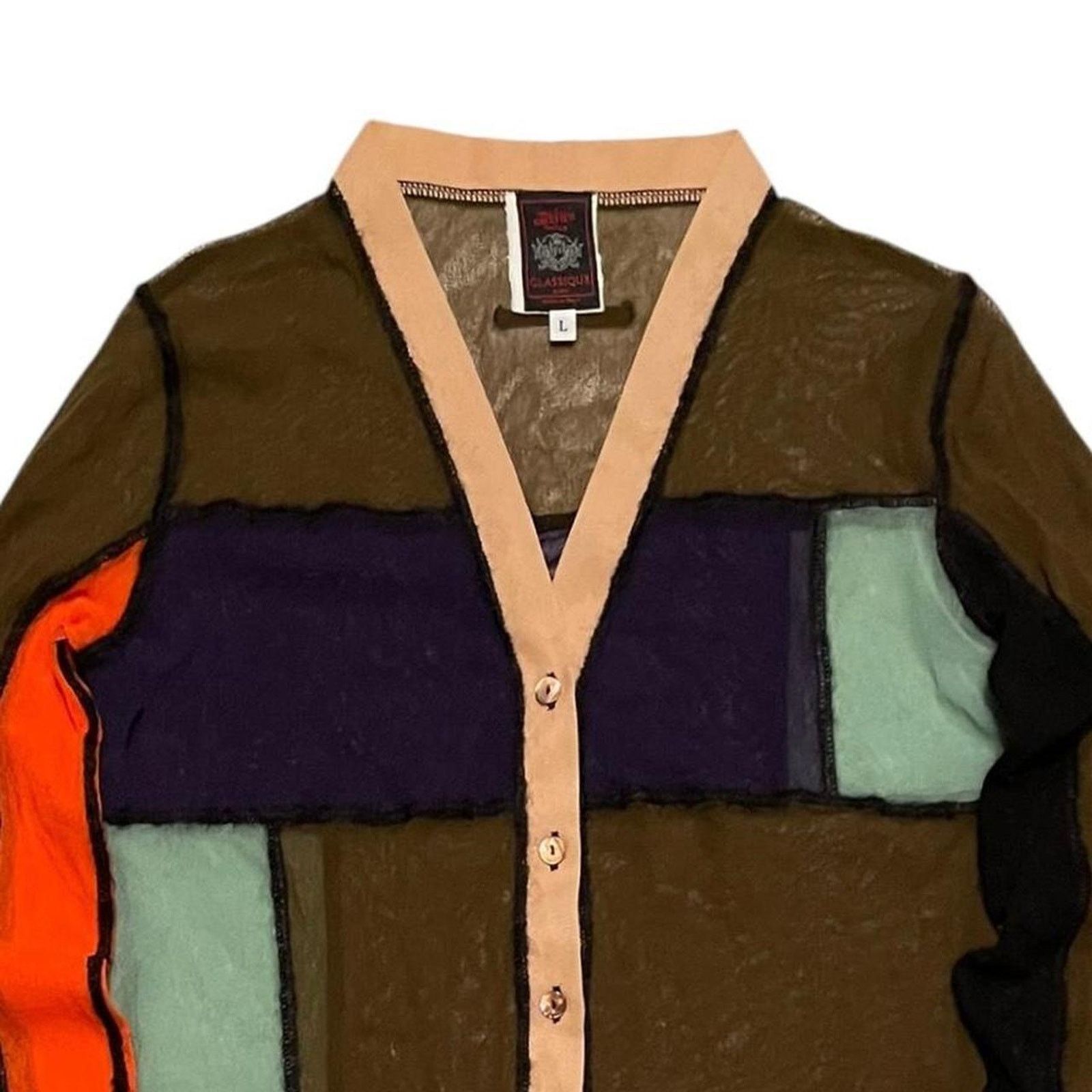 Jean Paul Gaultier VTG 90s y2k Jean Paul Gaultier x Fuzzi micro mesh cardigan Size L / US 10 / IT 46 - 3 Thumbnail