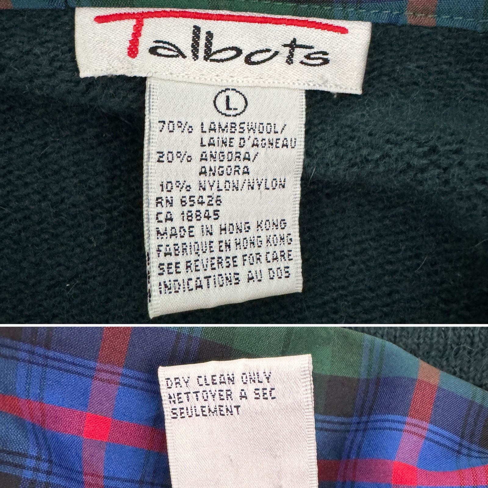 Vintage Vintage wool angora plaid round collar cardigan size M Size M / US 6-8 / IT 42-44 - 10 Thumbnail