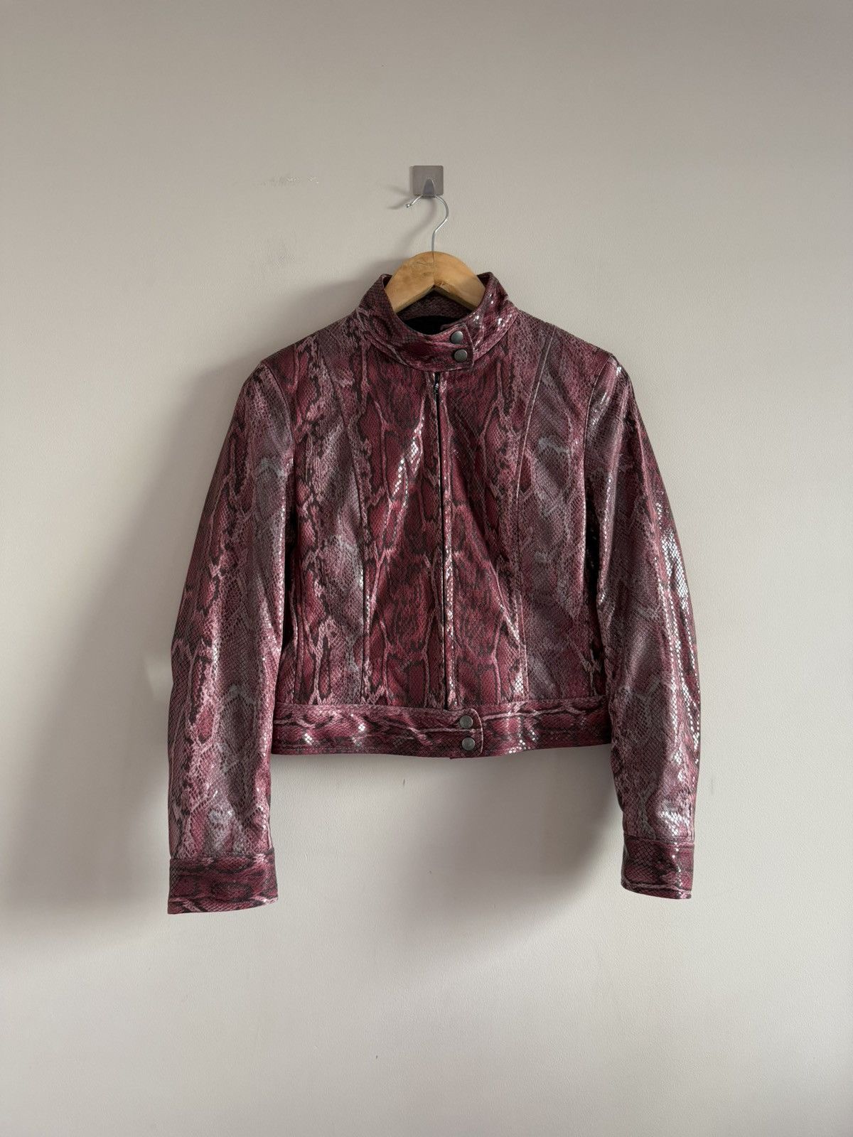 Vintage Just Cavalli Style Snake Print Cropped Jacket Y2K Style Size XS / US 0-2 / IT 36-38 - 2 Thumbnail