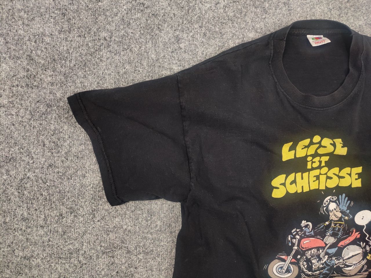 Vintage Vintage 90's Moto Mania Leise ist scheisse Graphic T Shirt Size US L / EU 52-54 / 3 - 8 Thumbnail