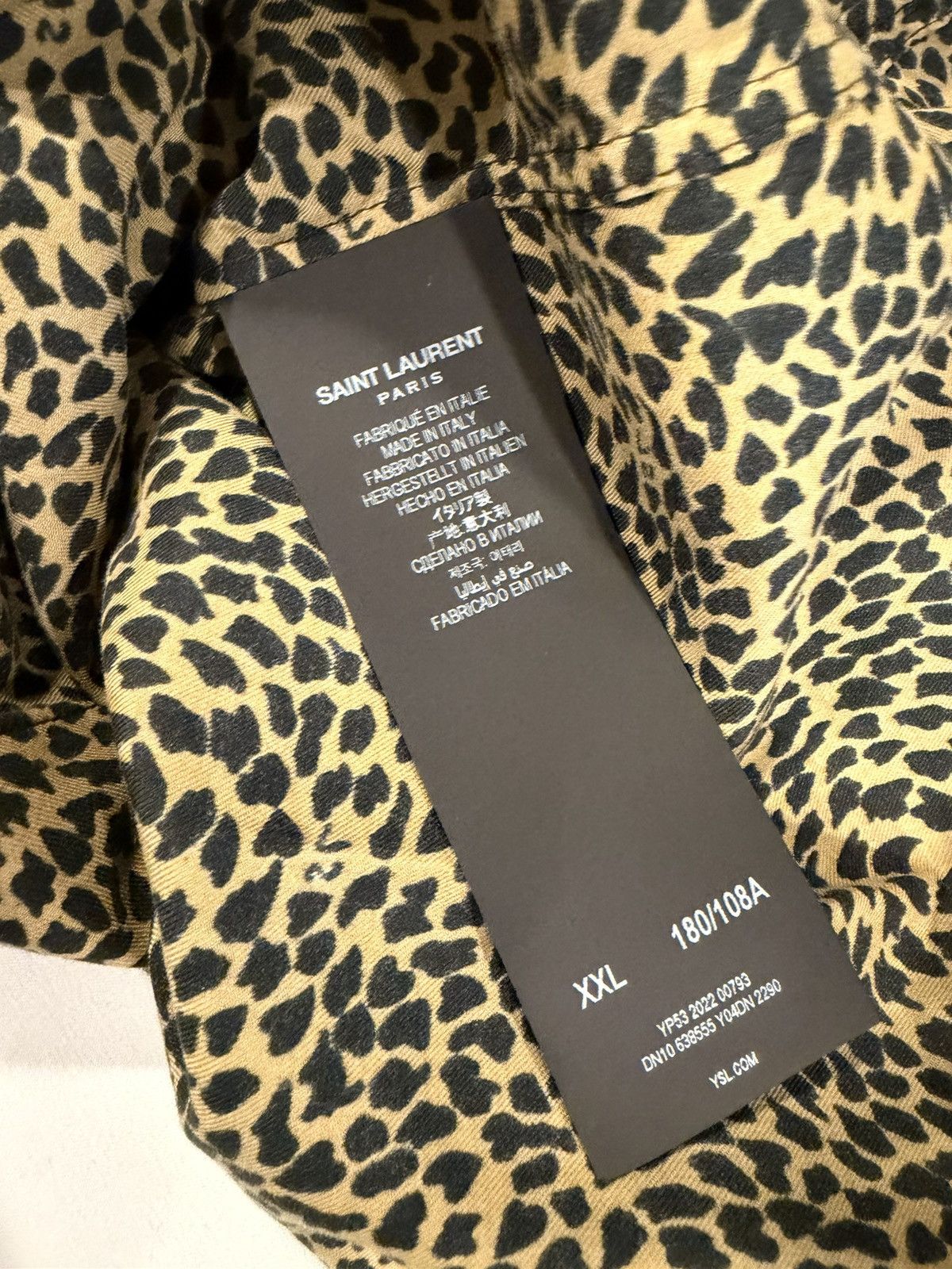 Saint Laurent Paris Saint Laurent men leopard print shirt.XXL. $890 Size US XXL / EU 58 / 5 - 3 Thumbnail