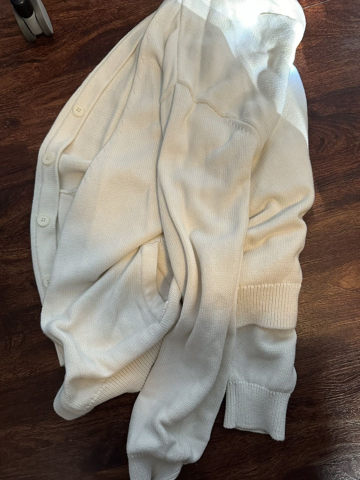 Vintage Vintage white cardigan Size US L / EU 52-54 / 3 - 4 Thumbnail