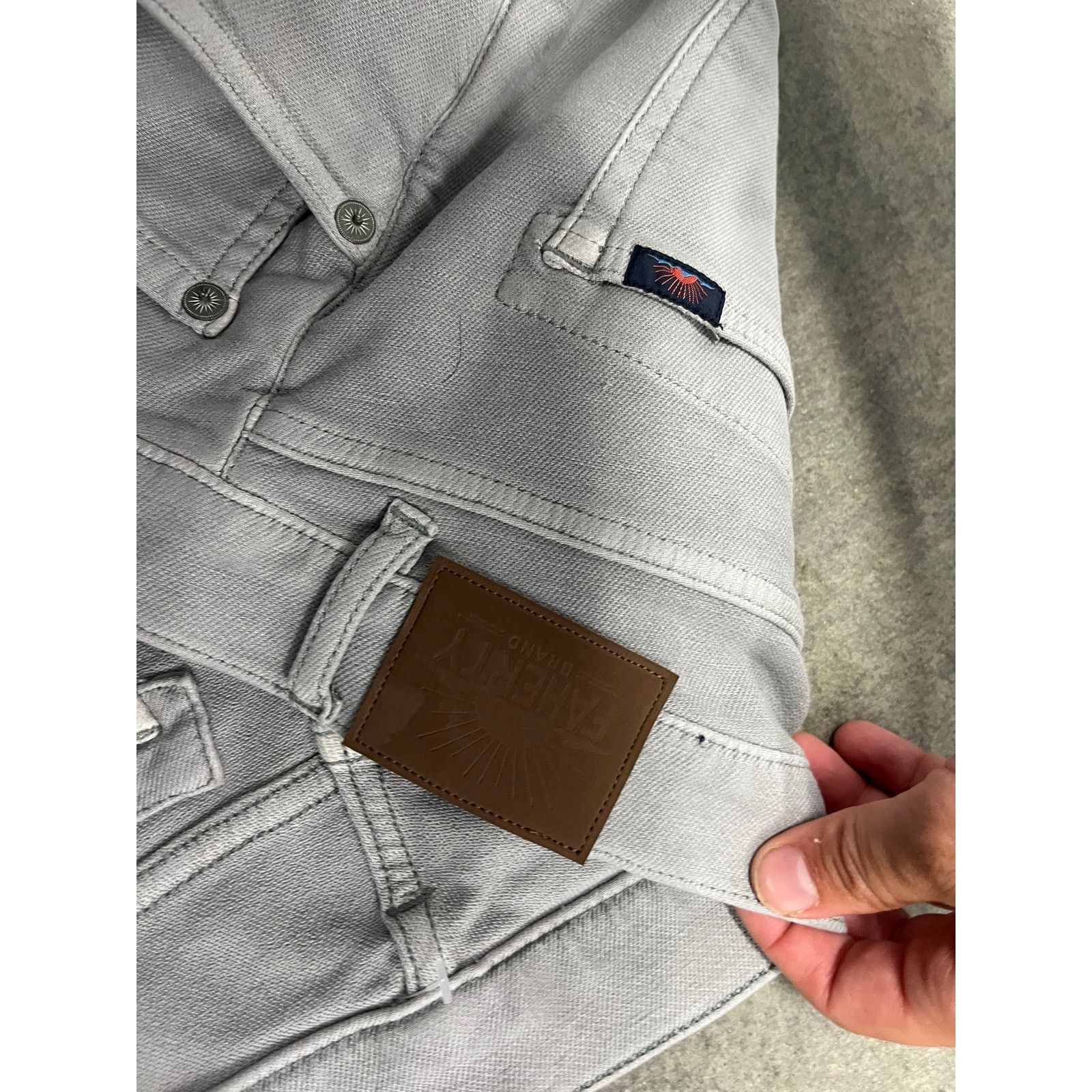 Faherty Faherty Brand Iron Gray Stretch Terry 5-Pocket Athletic Size US 38 / EU 54 - 5 Thumbnail