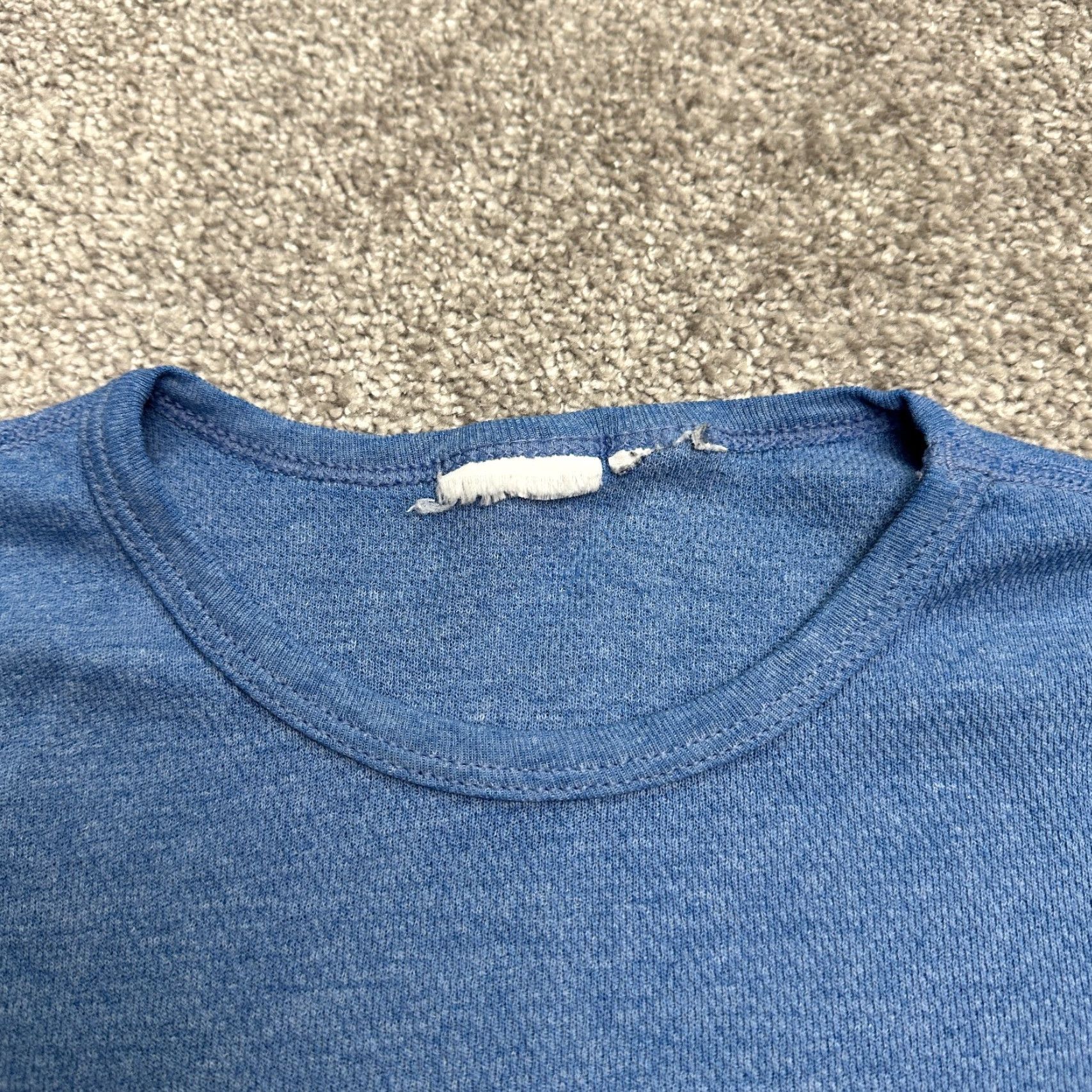 Vintage Unbranded Women's Casual Long Sleeve T-Shirt Small Blue Crew Neck Classic Tee Size S / US 4 / IT 40 - 4 Thumbnail