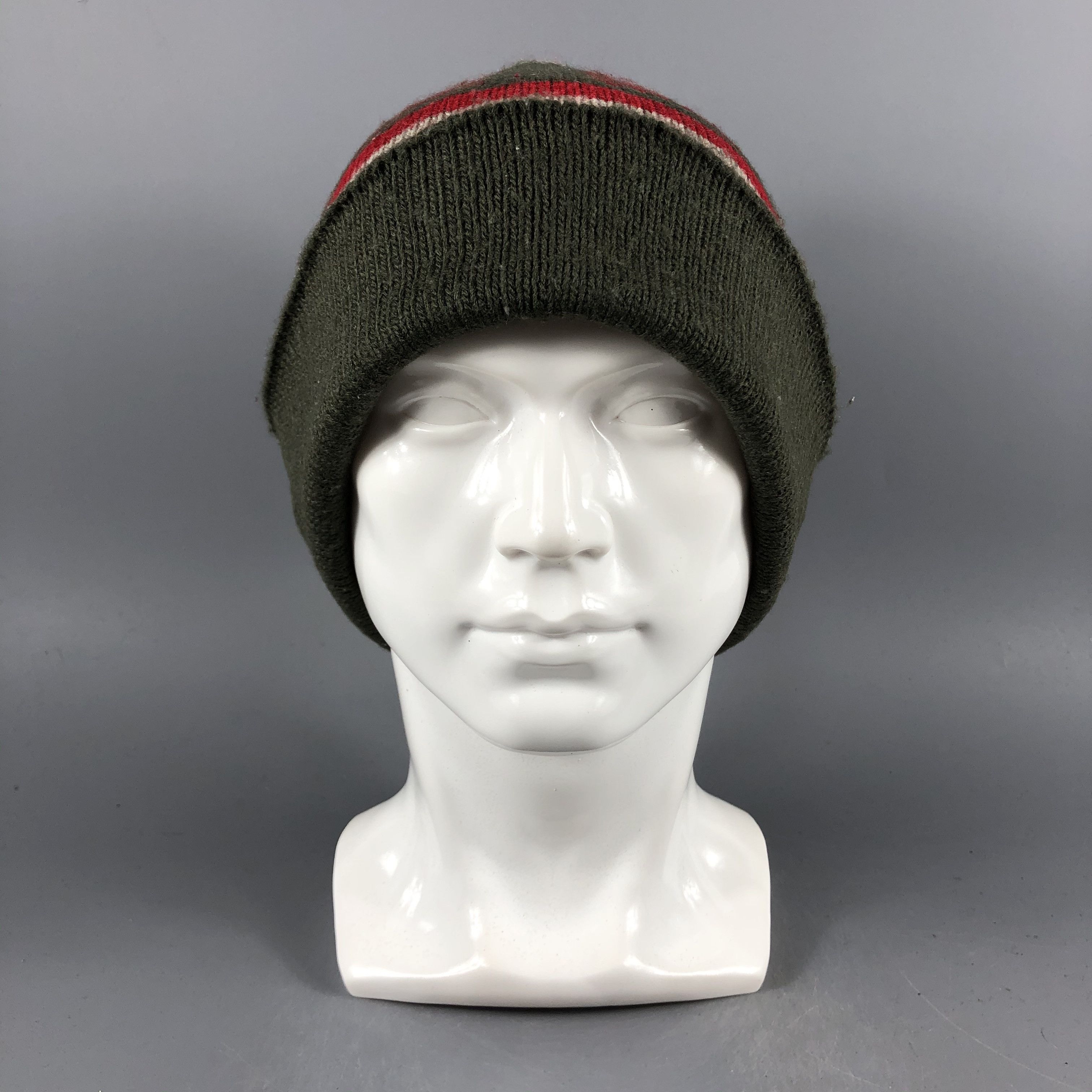 image of Vintage Blue Cross Skulls Beanie Snow Hat Snow Cap -D1175, Men's