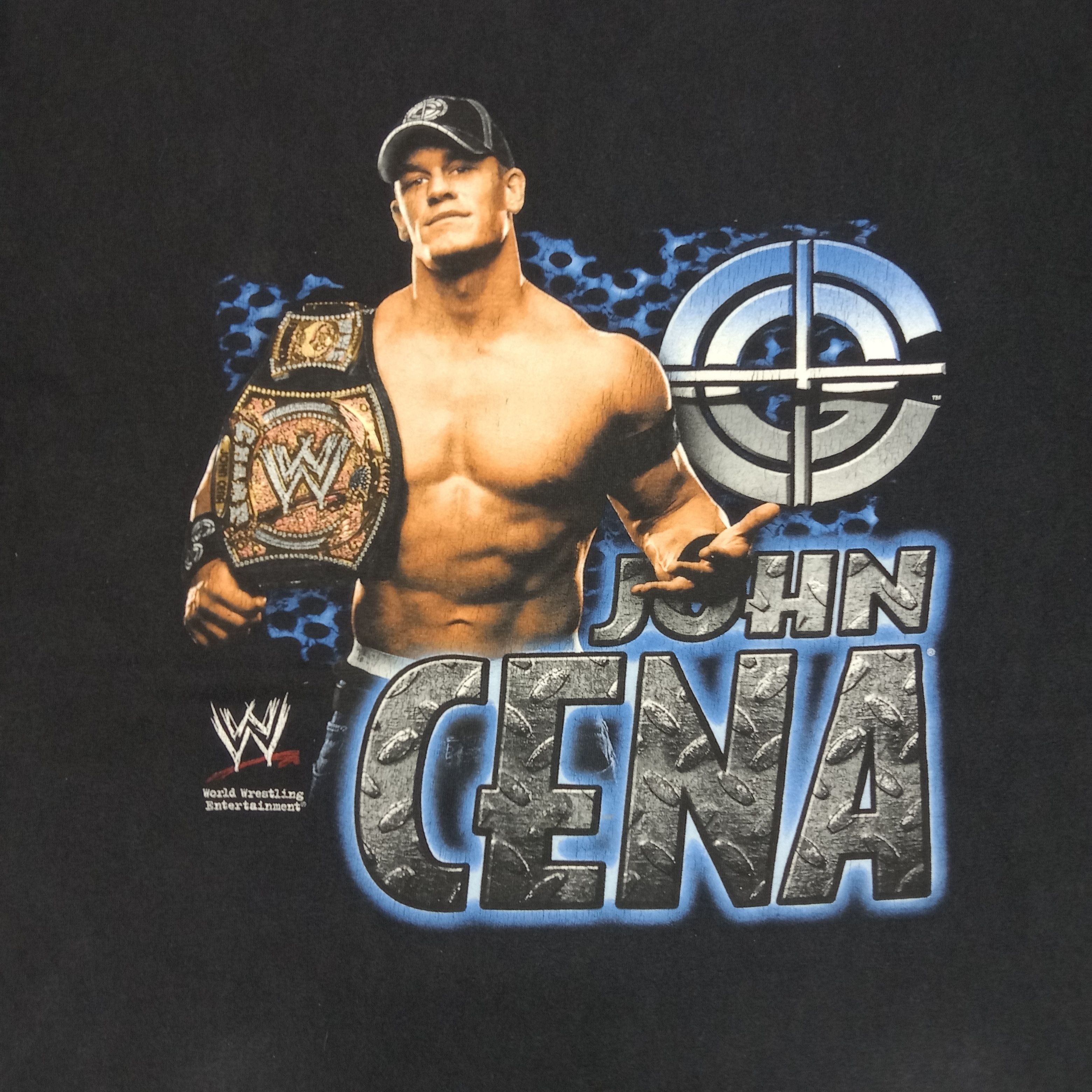 Vintage × WWE × WWF John Cena WWE American Wrestling Sports Tshirt Size US M / EU 48-50 / 2 - 2 Thumbnail