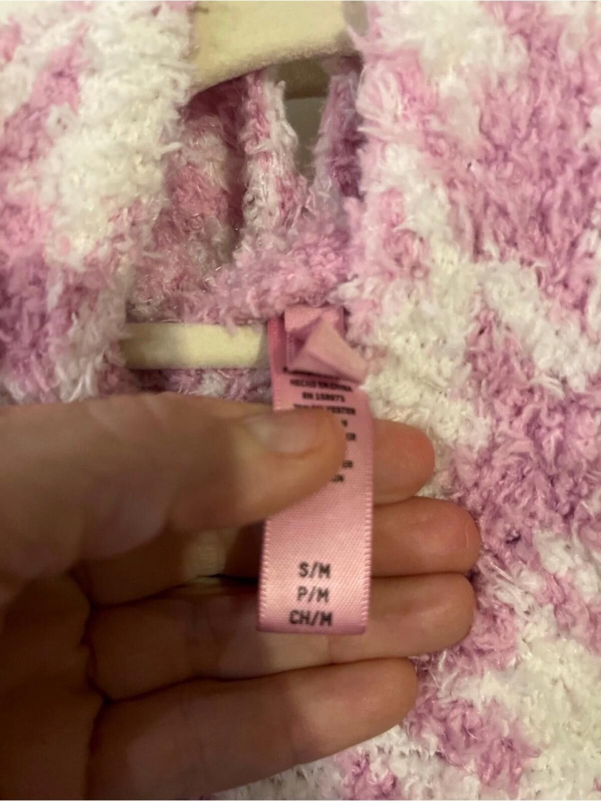 Swims SKIMS Cozy Pink & White Houndstooth Sweater Size M / US 6-8 / IT 42-44 - 2 Thumbnail