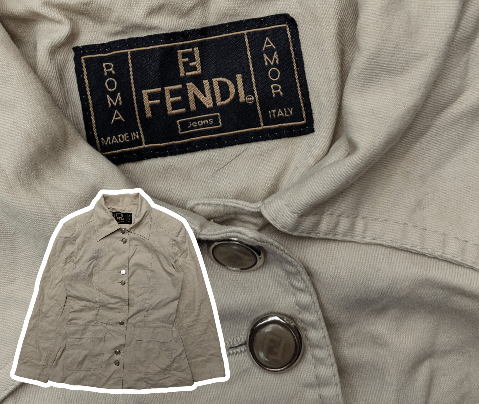 Fendi Vintage Fendi beige coat Size S / US 4 / IT 40 - 1 Thumbnail