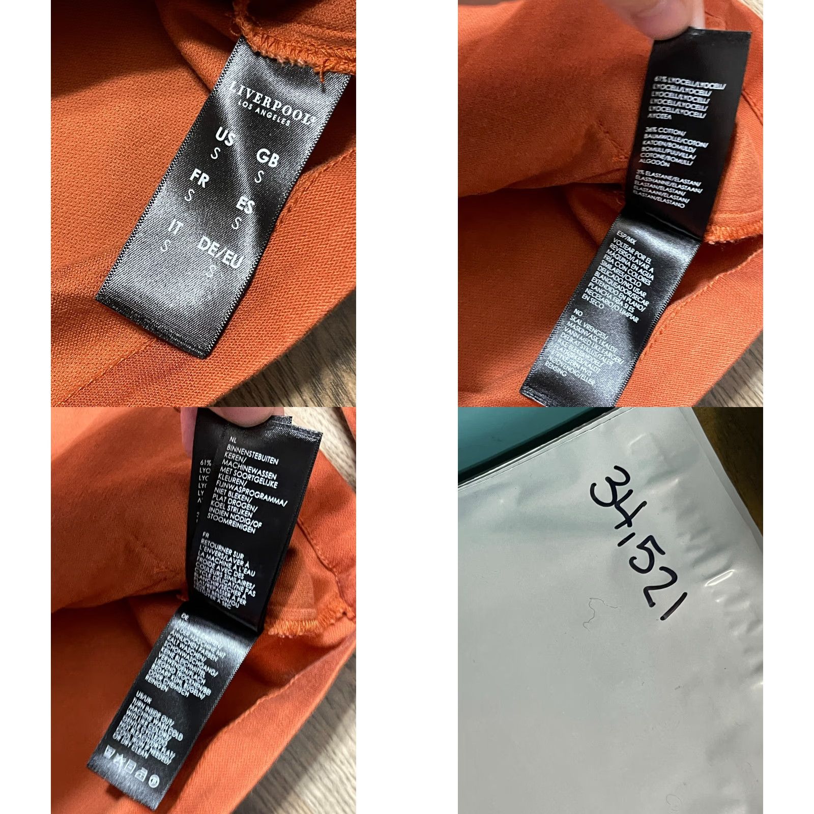 Vintage Liverpool Jacket Women's Small Orange Full Zip Chest Pockets Jacket, Regular, Fall Spring Summer, Liverpool Jeans Womens, Basic Jacket Size S / US 4 / IT 40 - 8 Thumbnail