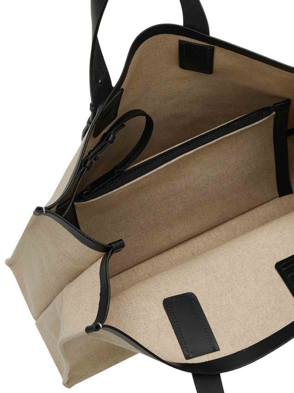 Salvatore Ferragamo o1s1rm0924 Size: OS / Canvas Tote Bag in Beige Size ONE SIZE - 3 Thumbnail