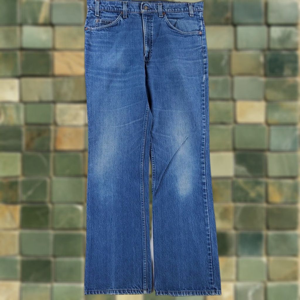Levi's VINTAGE Levi's 517 Jeans Bootcut 80s Orange Tab Whiskering Blue Mens 36 32 Actual Size US 36 / EU 52 - 1 Thumbnail