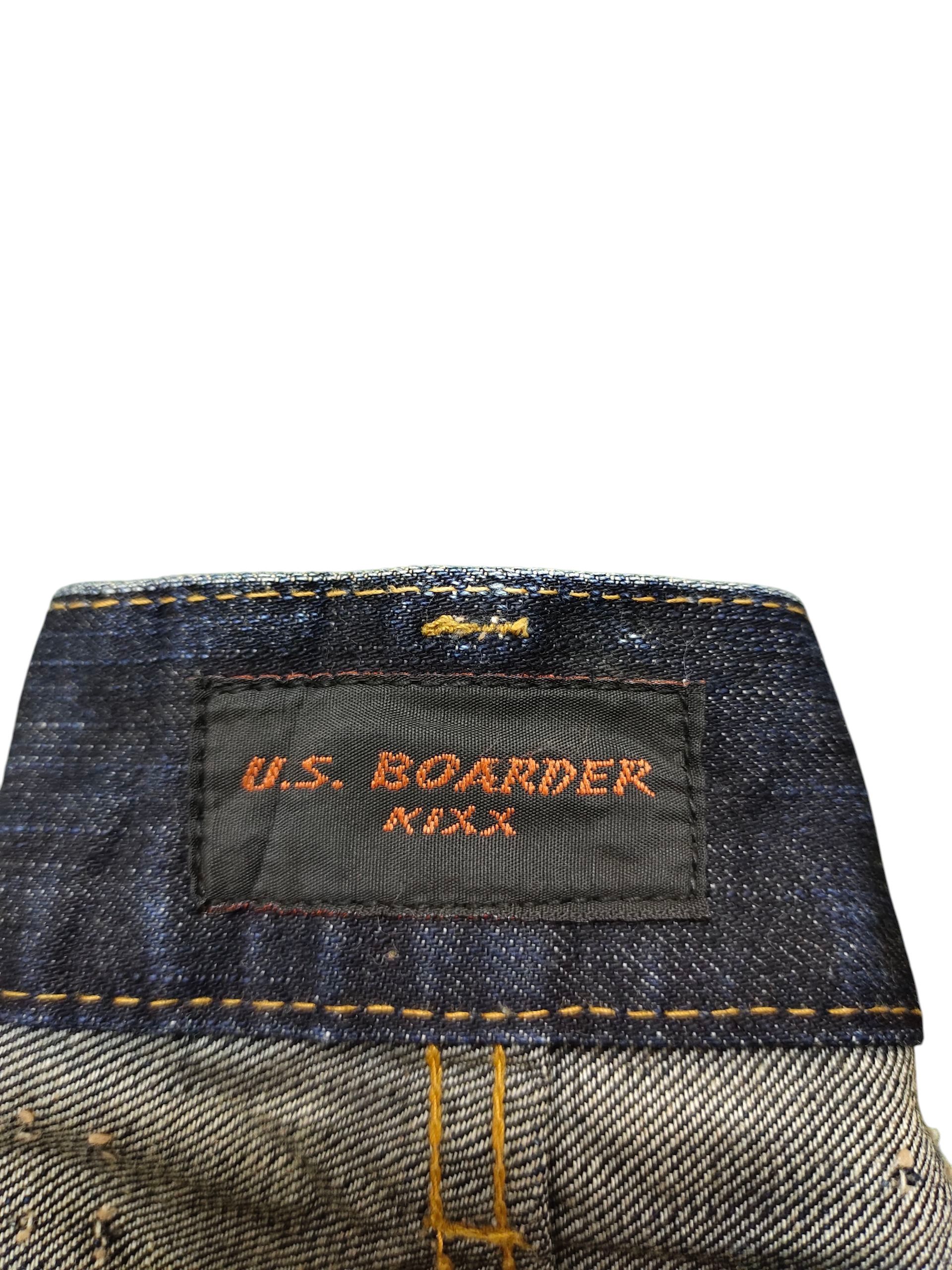 Number (N)ine × Undercover Vintage Boarder Japan Waxed Clawmark Distress Jeans Size US 34 / EU 50 - 11 Thumbnail