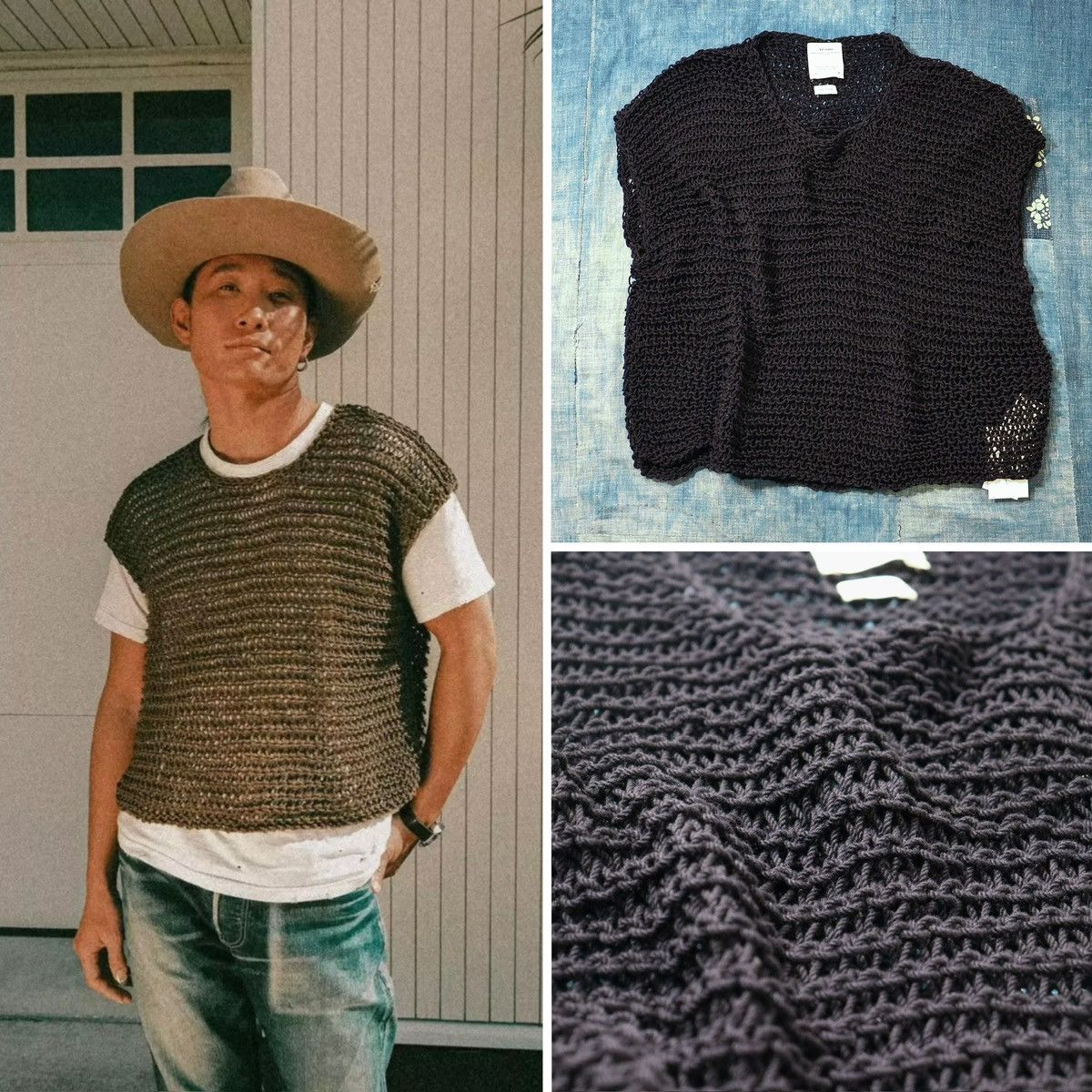Visvim Visvim 22ss Lattice Vest Hand-Knit size5 Size US XXL / EU 58 / 5 - 1 Thumbnail