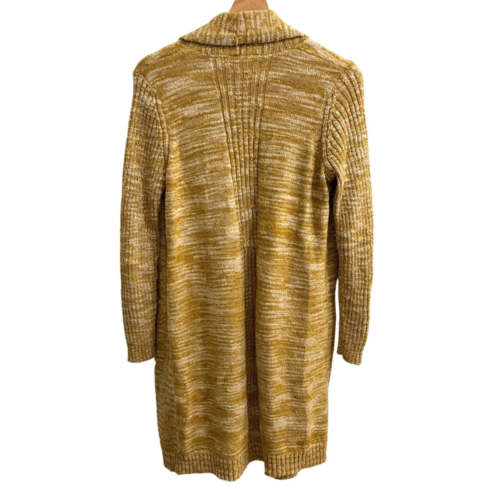 Anthropologie Anthropologie Cardigan Women's M Mustard Marled Open Front Sweater Size M / US 6-8 / IT 42-44 - 2 Thumbnail