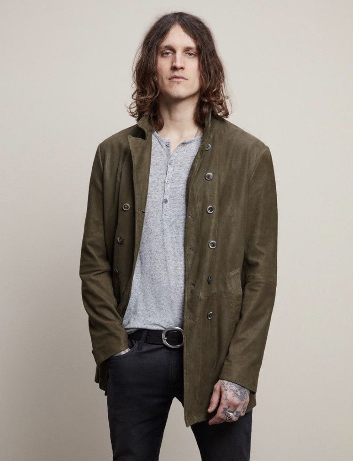 John Varvatos Cut-Away Double Breasted Coat. Size EU 46 USA 36. Size US S / EU 44-46 / 1 - 21 Thumbnail