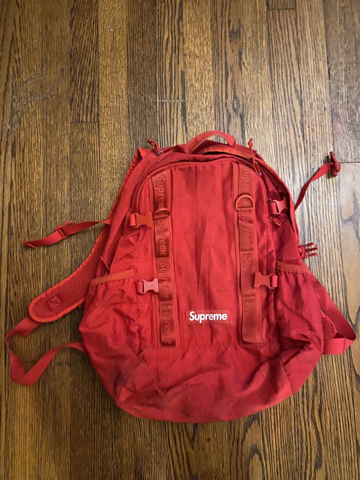 Supreme Red Supreme Cordura backpack Size ONE SIZE - 1 Thumbnail