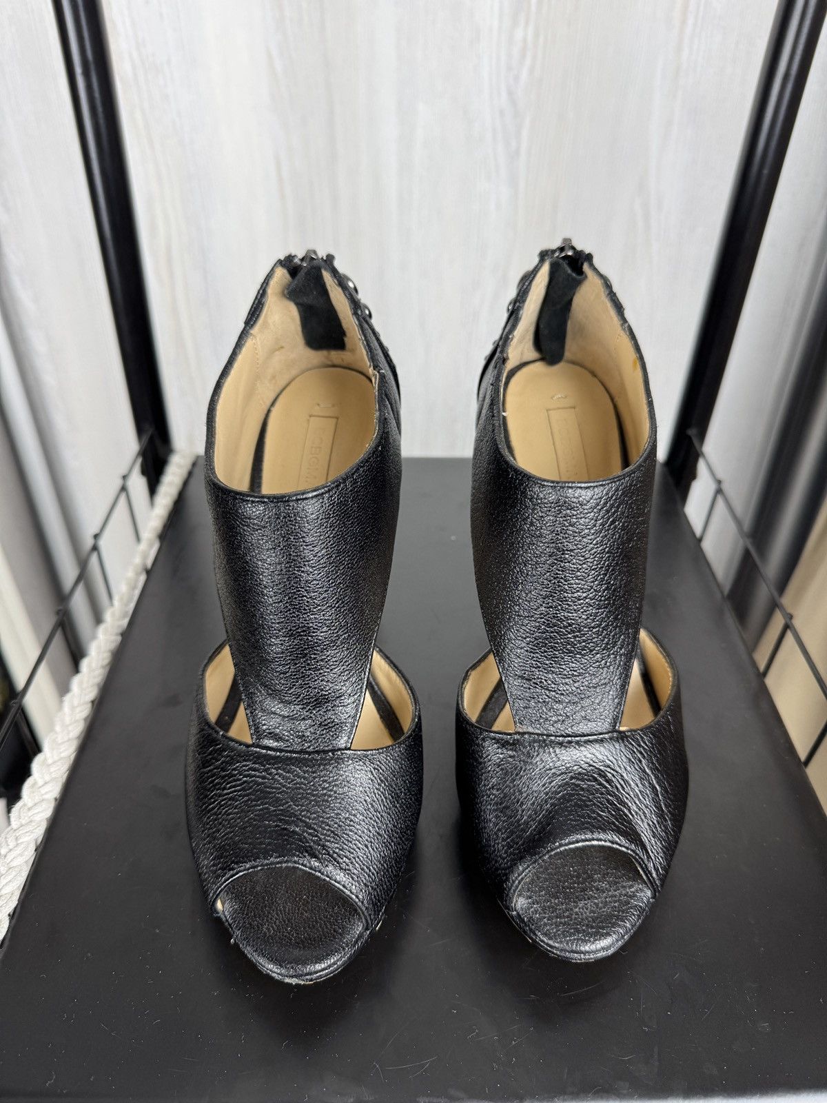 Bcbgmaxazria × Genuine Leather BCBG MaxAzria ILMA Black leather Heels Size US 7 / IT 37 - 9 Thumbnail