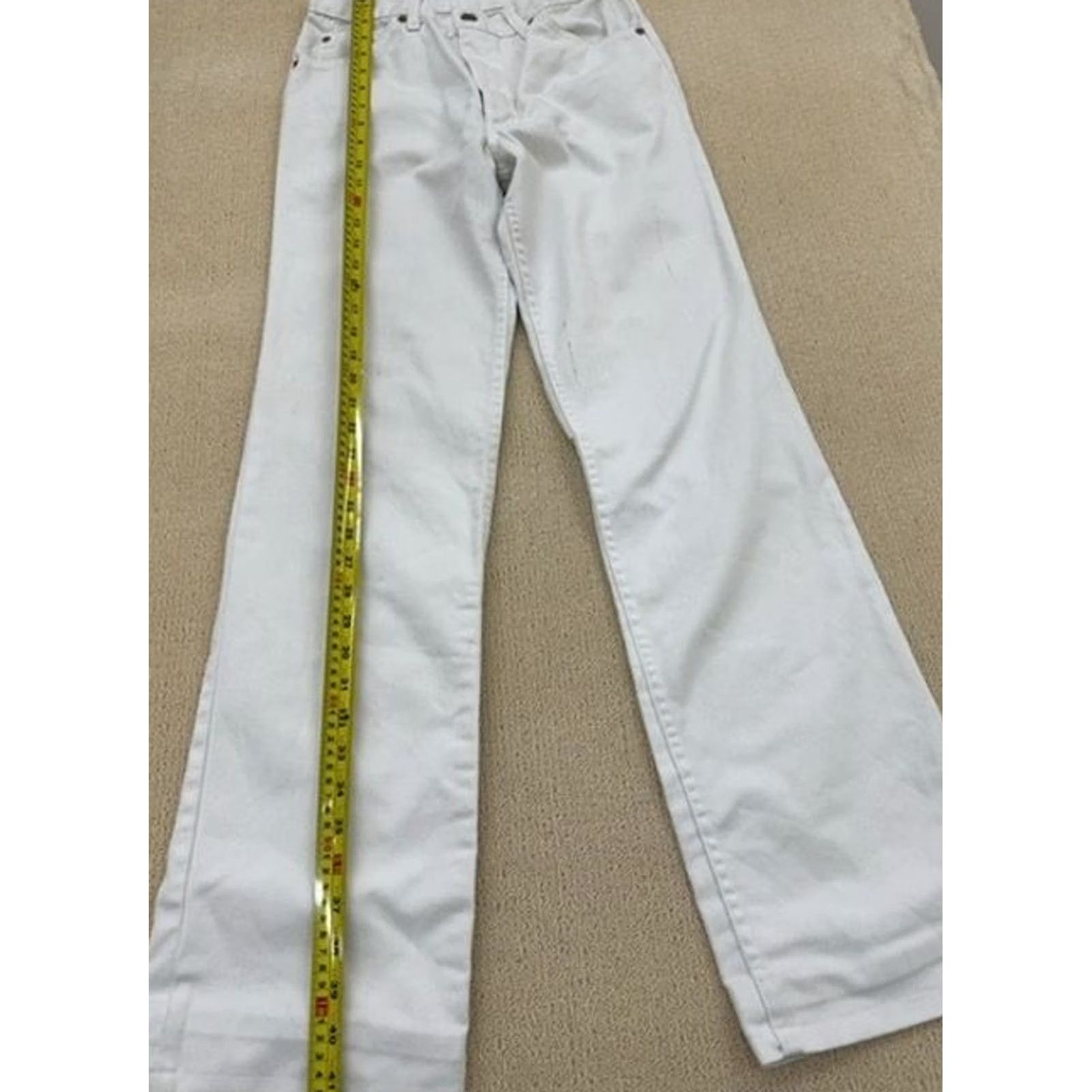 Levi's VINTAGE Levi's Women's White Flare Jeans 32x36 High Rise USA Size 24" / US 00 / IT 34 - 5 Thumbnail
