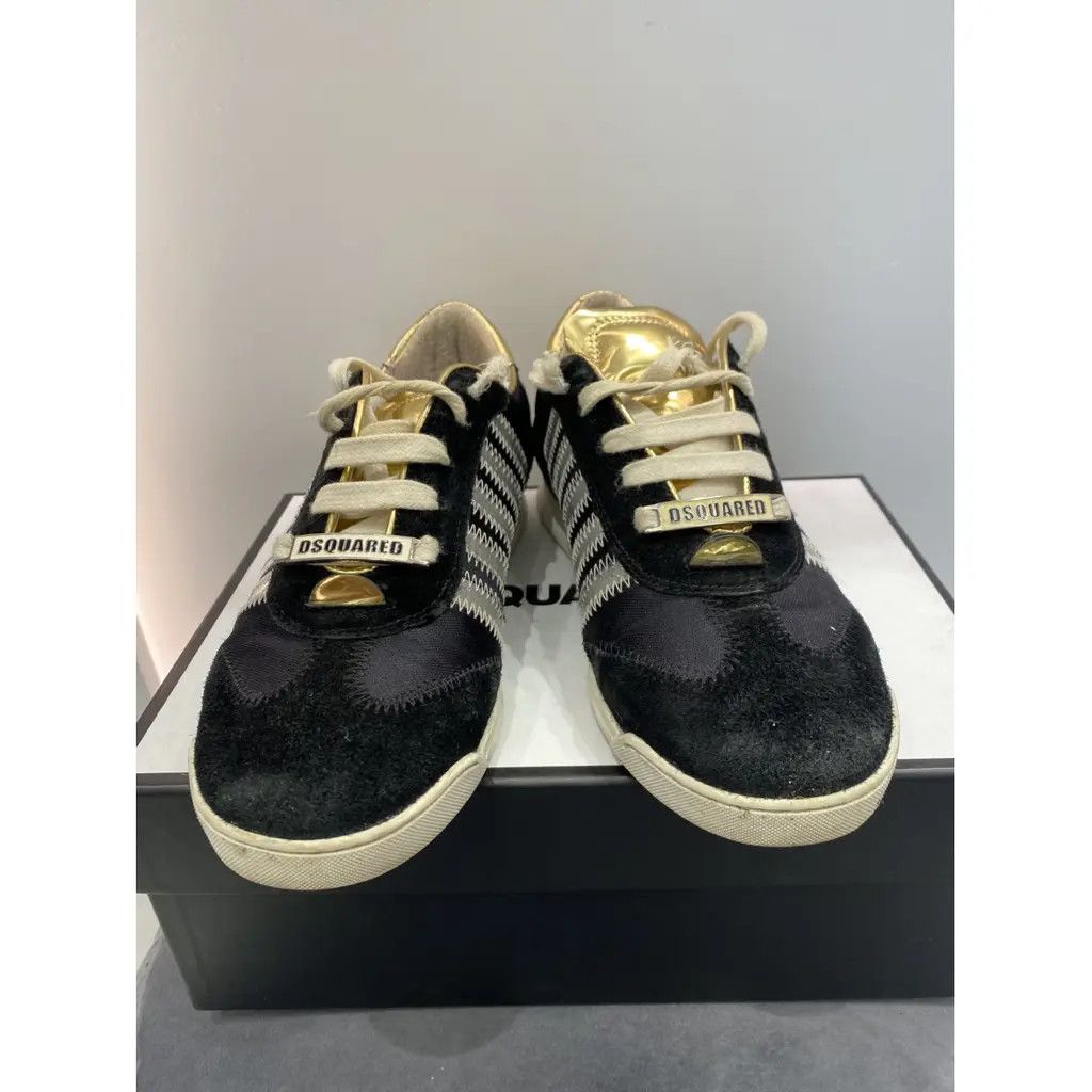 Dsquared2 Dsquared2 New Runner Sneakers Black/Gold – Italy – Size 37 Size US 6.5 / IT 36.5 - 2 Thumbnail