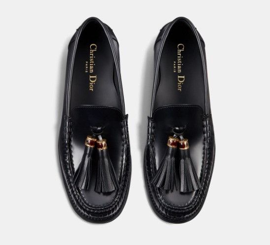 Dior o1w1db11124 Brushed Calfskin D-Academy Loafers in Black Size US 7 / IT 37 - 3 Thumbnail