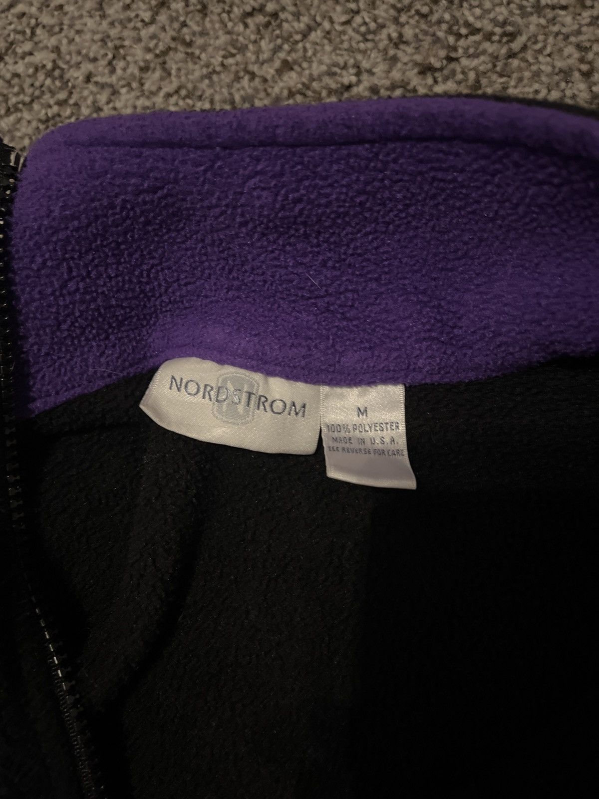 Nordstrom Vintage 80s Nordstrom Fleece Jacket Purple/Black Made in USA Size US M / EU 48-50 / 2 - 3 Thumbnail