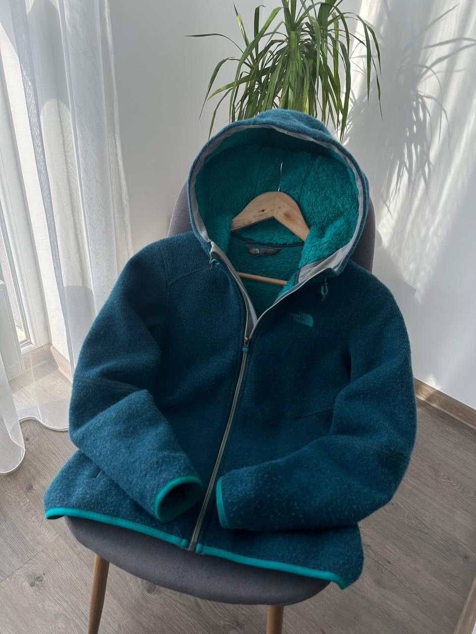 The North Face × Vintage Vintage The North Face Outdoor Blue Fur Zip Hoodie Size US M / EU 48-50 / 2 - 15 Thumbnail