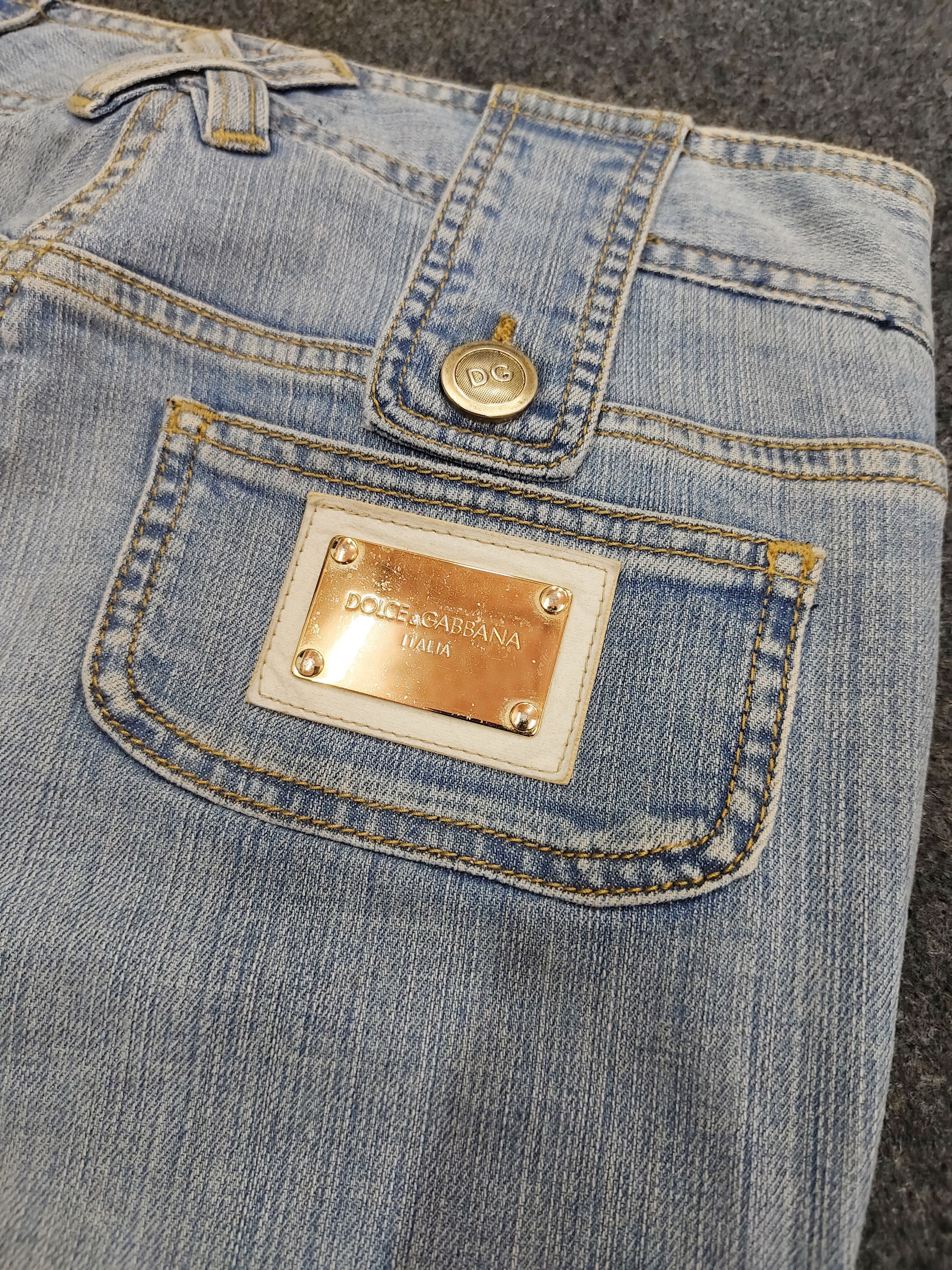 Dolce & Gabbana 00s Dolce Gabbana - Side Stripe Y2K Low Rise Slim Jeans Size 28" / US 6 / IT 42 - 6 Thumbnail