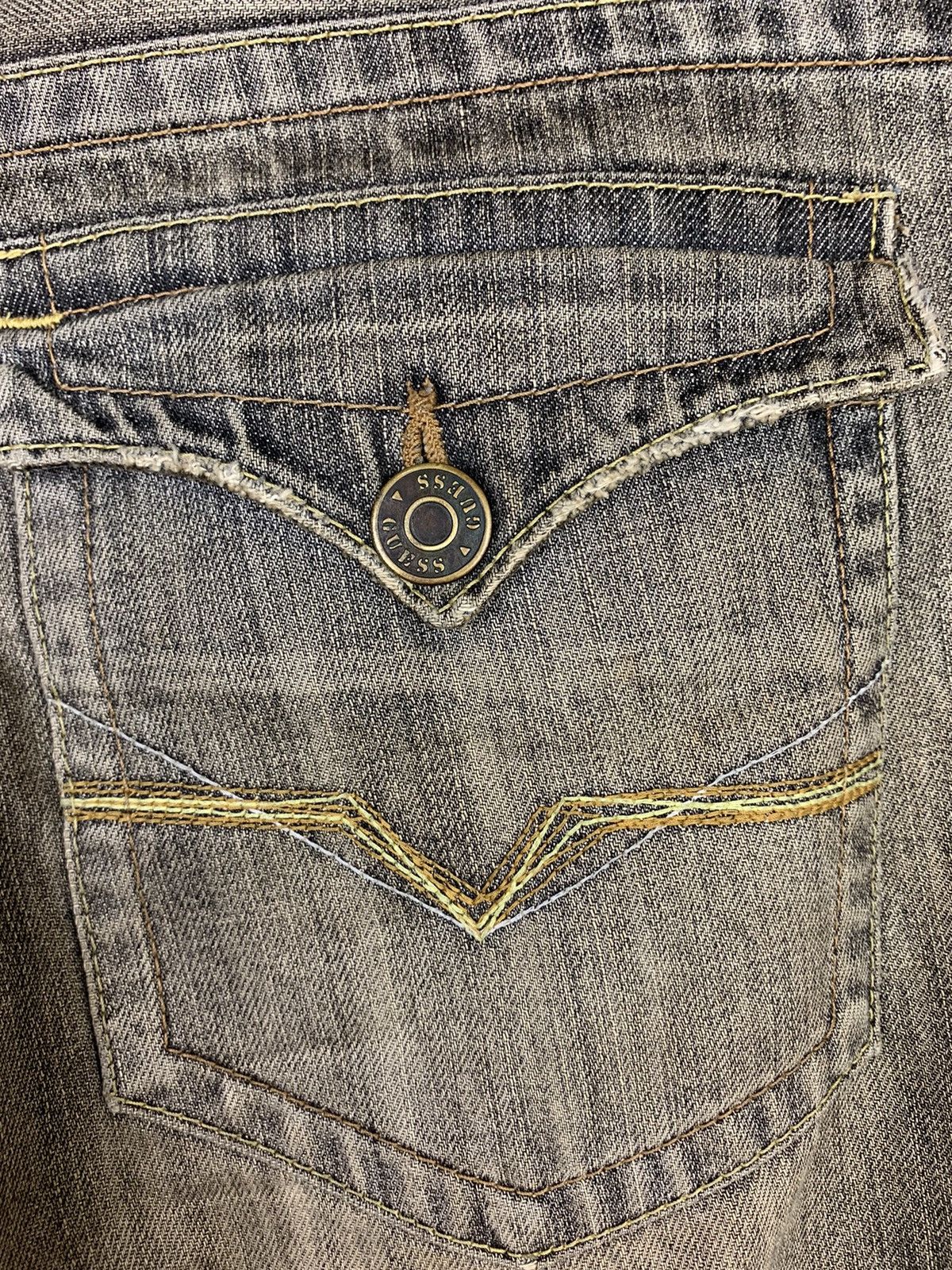 Guess Vintage Guess Custom Patchwork Distressed Denim Pants Size US 35 - 17 Thumbnail