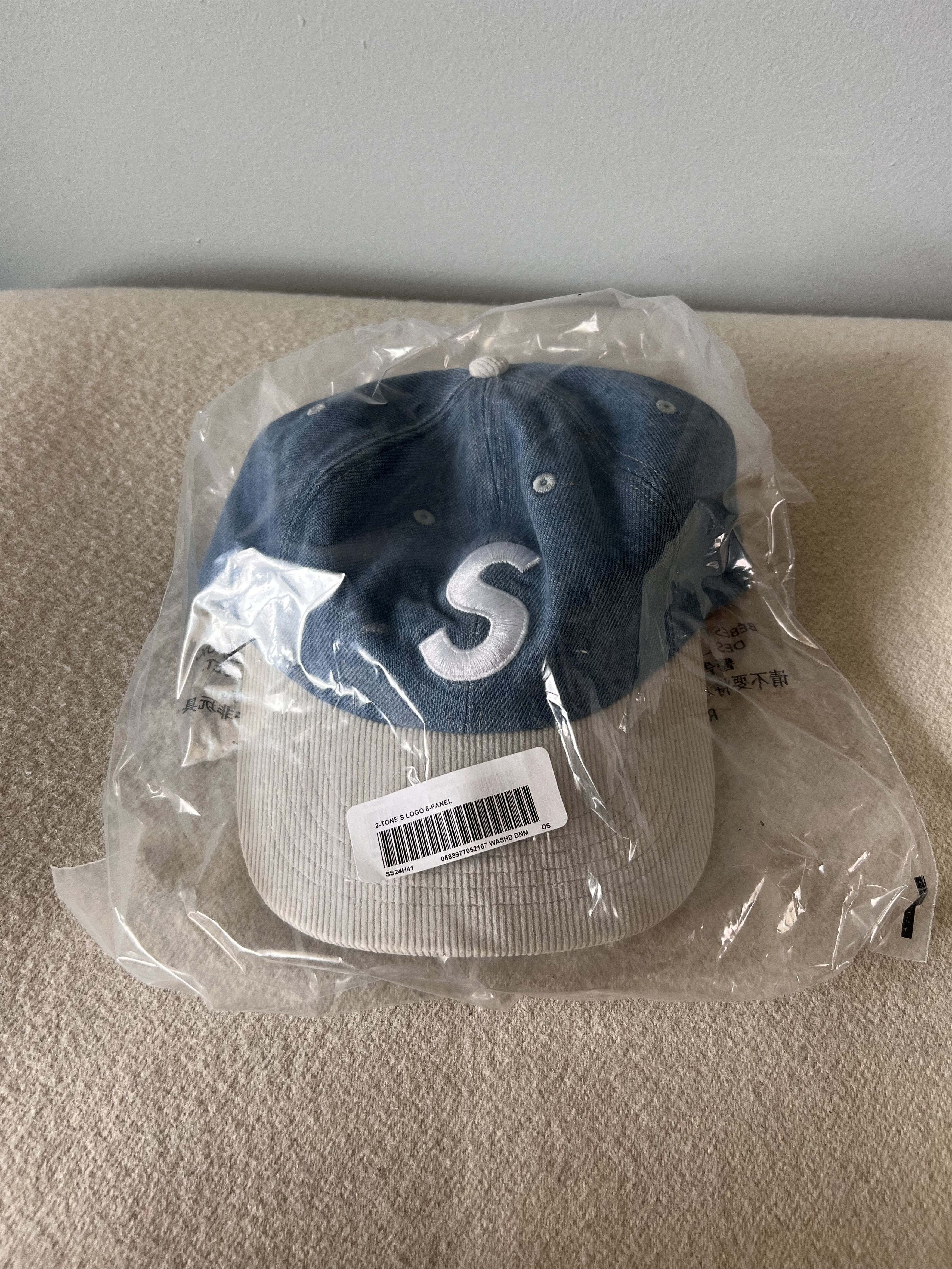 Supreme Supreme 2-Tone S Logo Hat in Washed Denim Size ONE SIZE - 2 Thumbnail