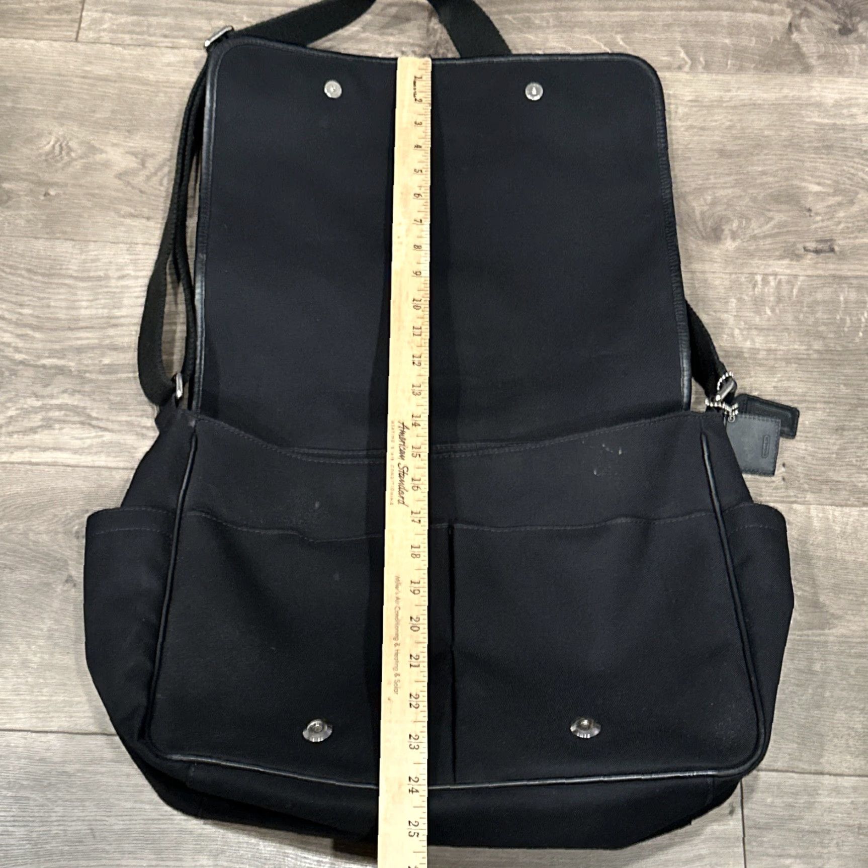Coach COACH Transatlantic Messenger Bag 6437 Black Leather Neoprene Men Size ONE SIZE - 7 Thumbnail