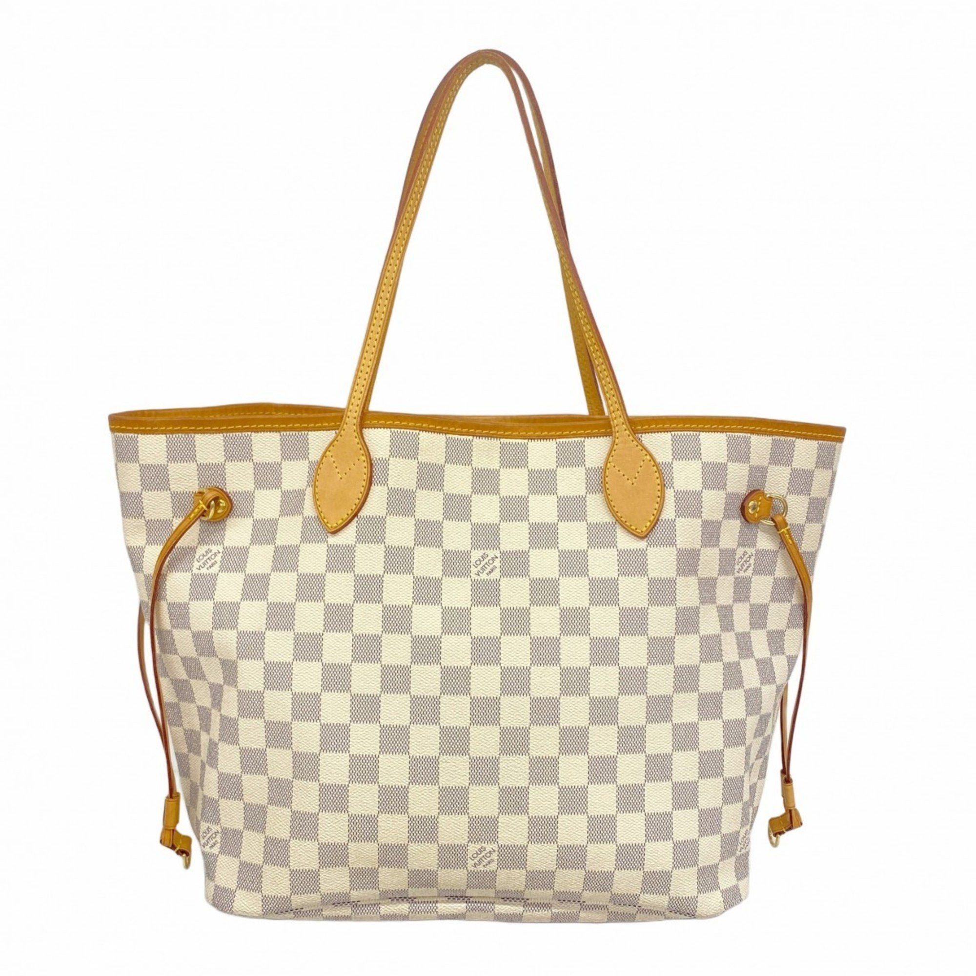 Louis Vuitton Tote Bag Damier Azur Neverfull Mm N51107 White Women's