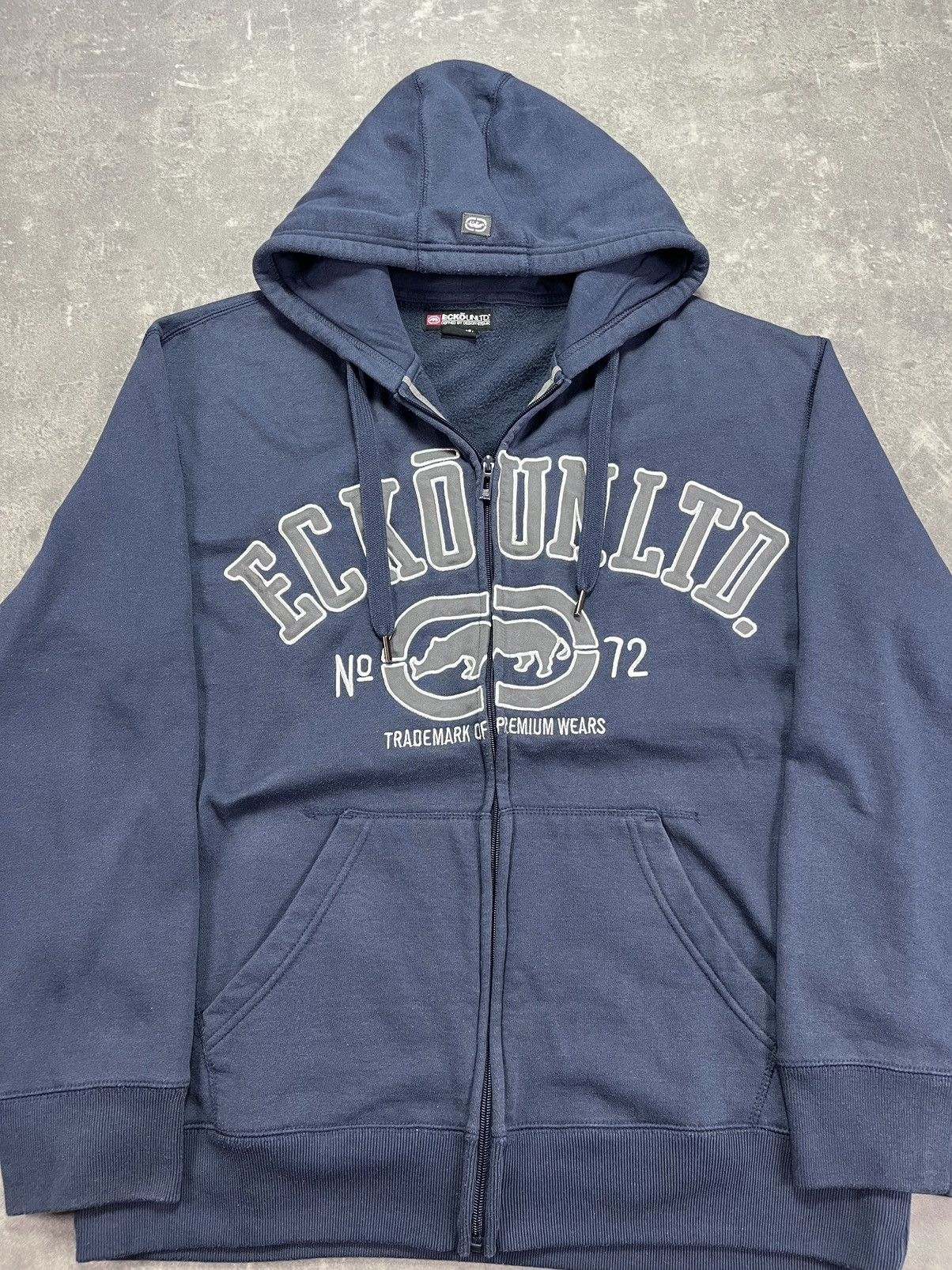 Ecko Unltd. Ecko Unltd. Dark Blue Big Logo Baggy Zip Hoodie XL Size US XL / EU 56 / 4 - 6 Thumbnail