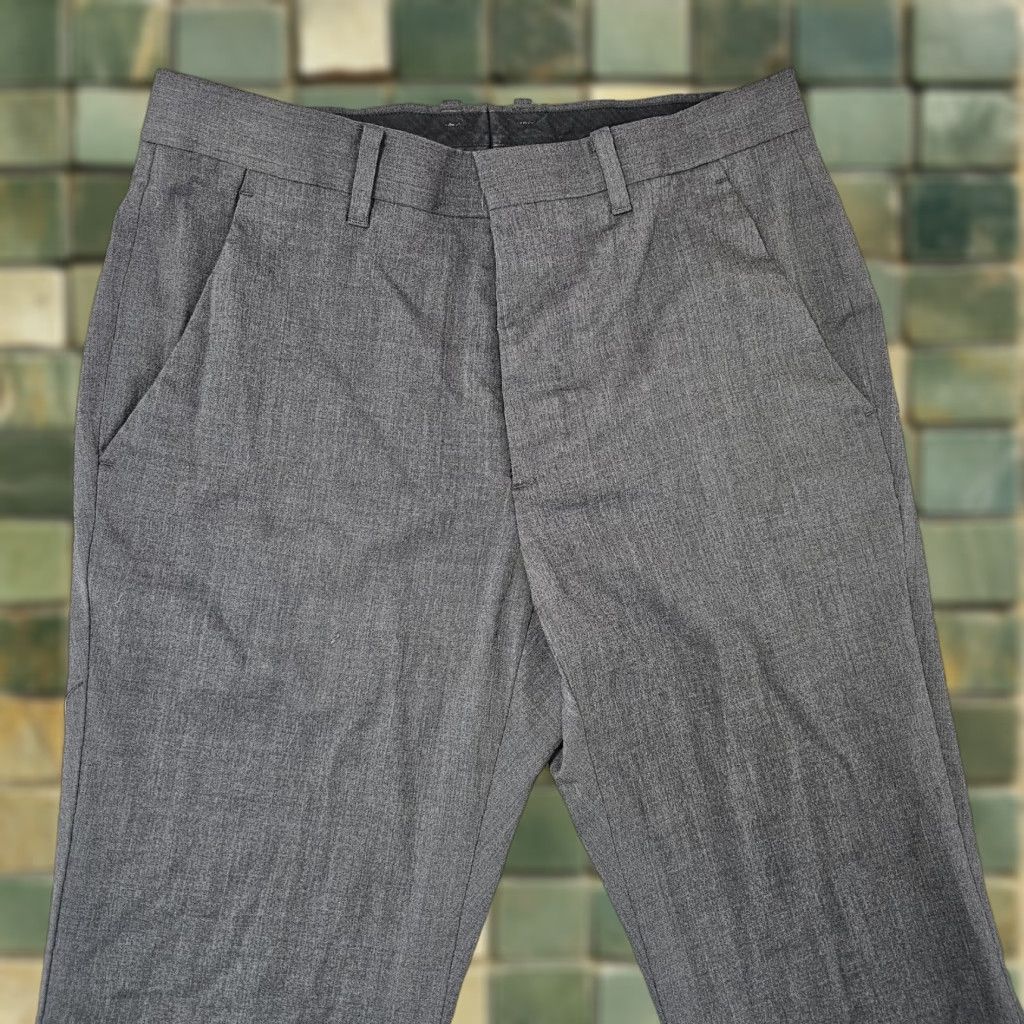 Allsaints AllSaints Heliot Trouser Dress Pants Mens 30x25 Gray Slim Fit Stretch Business Fractioned Front Flat Front Pockets Tapered Leg Size US 30 / EU 46 - 1 Thumbnail