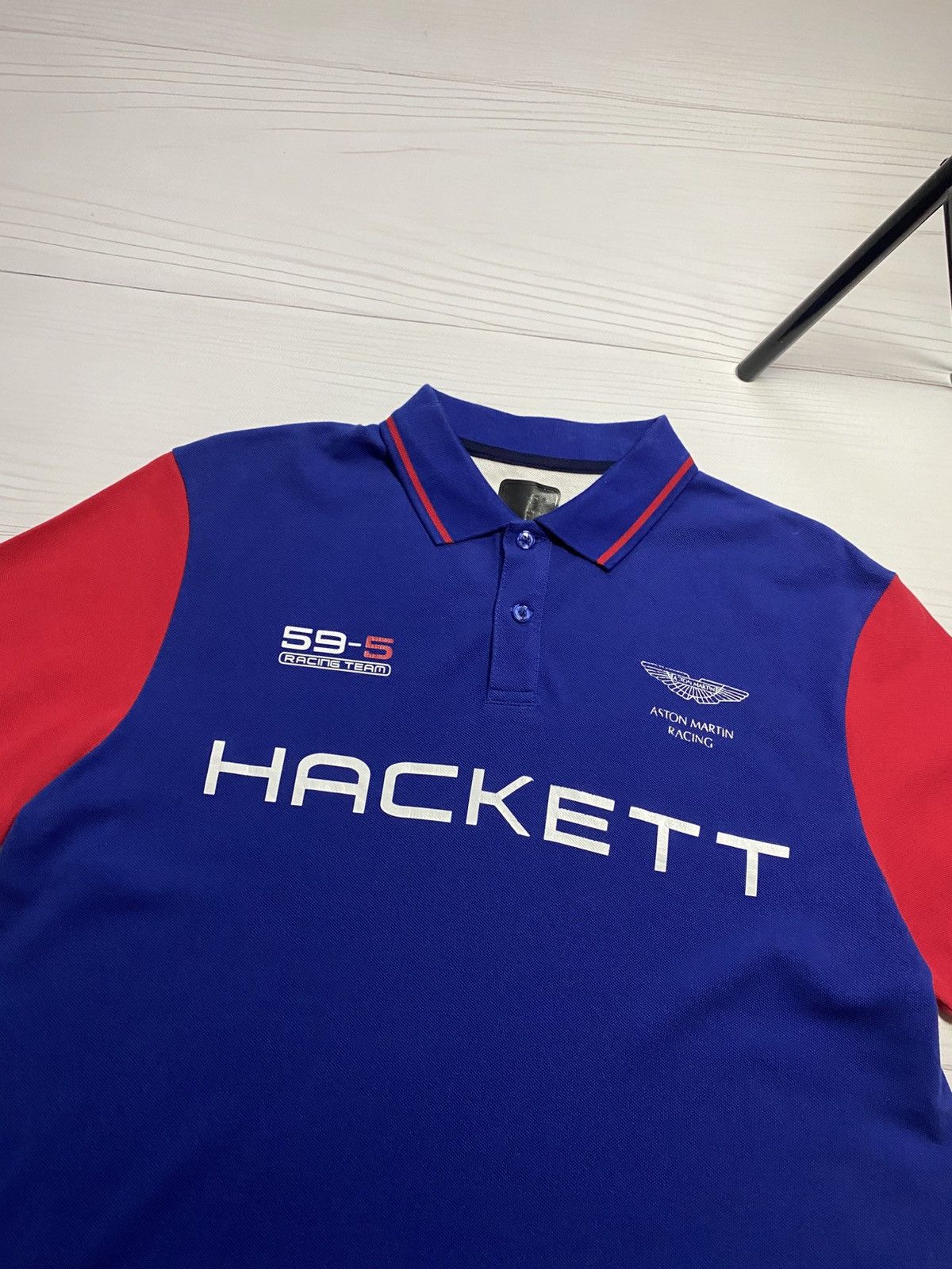 Hackett Hackett Aston Martin Formula Uno Racing polo t shirt Size US L / EU 52-54 / 3 - 8 Thumbnail