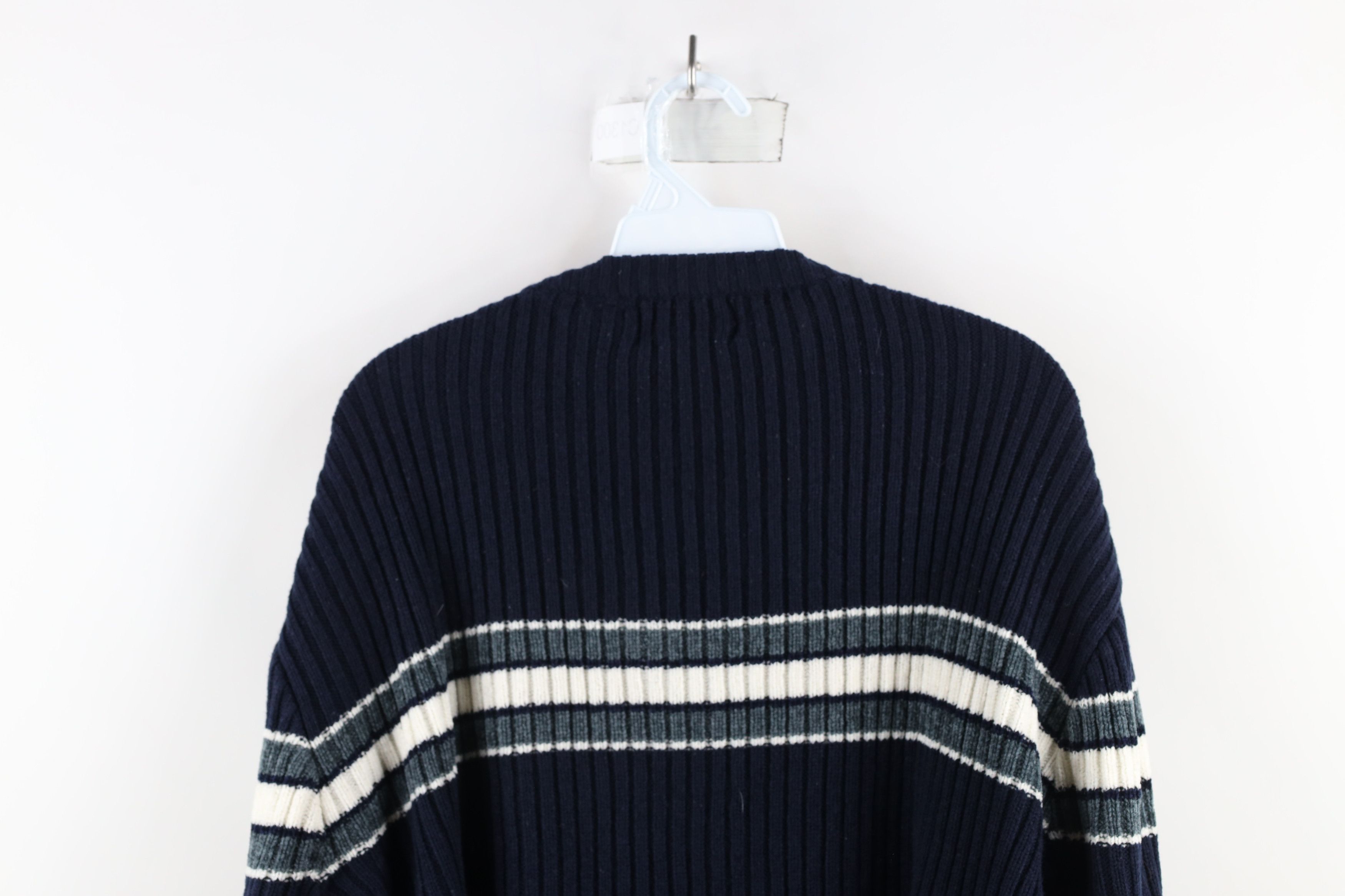 Vintage Vintage 90s Streetwear Block Chunky Ribbed Knit Sweater Size US XL / EU 56 / 4 - 6 Thumbnail