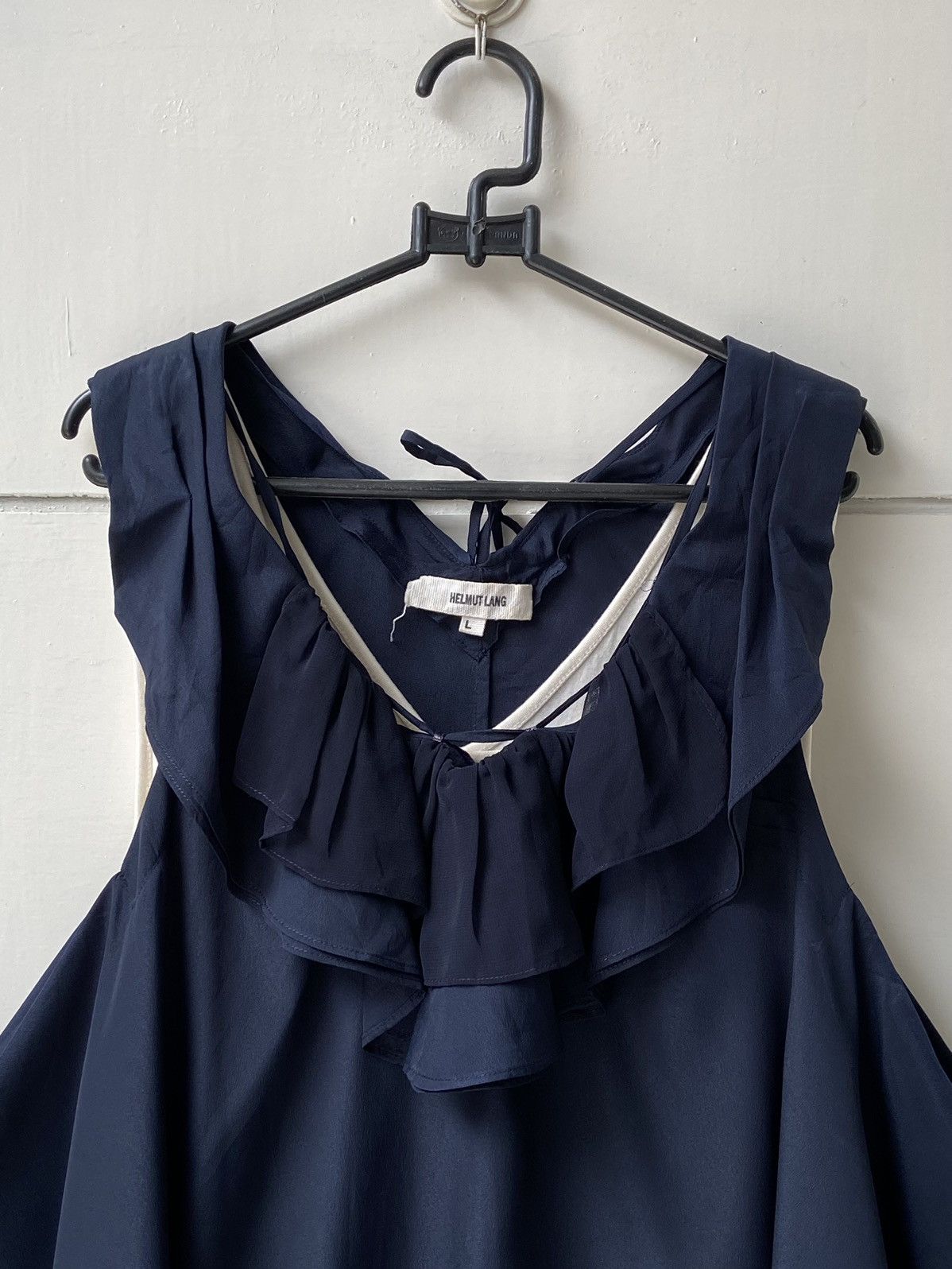 Helmut Lang HELMUT LANG Navy Midi Dress Size XXS / US 00 / IT 34 - 18 Thumbnail