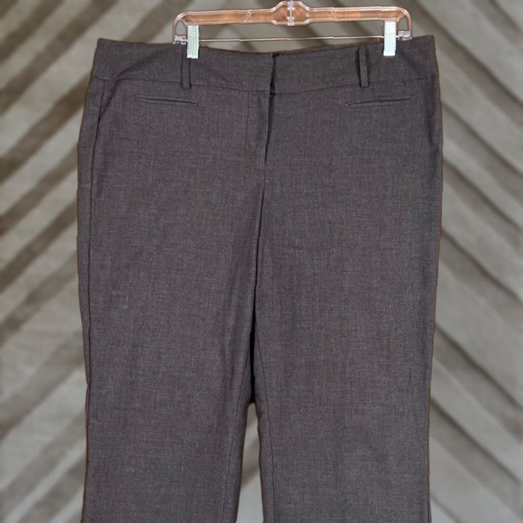 Ann Taylor Ann Taylor LOFT Womens Pants Charcoal Gray High Rise Original Fit Stretch 14 Plus Regular Workwear Dress Pants Men/Women? Size 36" / US 14 / IT 50 - 1 Thumbnail