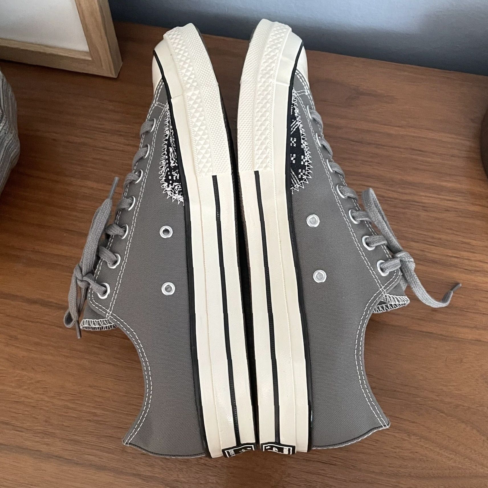 Converse VINTAGE Converse Chuck 70 Crafted Bandanna Woven Ollie Patch Grey M 10.5 / W 12.5 Mens Sneakers Size US 11 / EU 44 - 4 Thumbnail