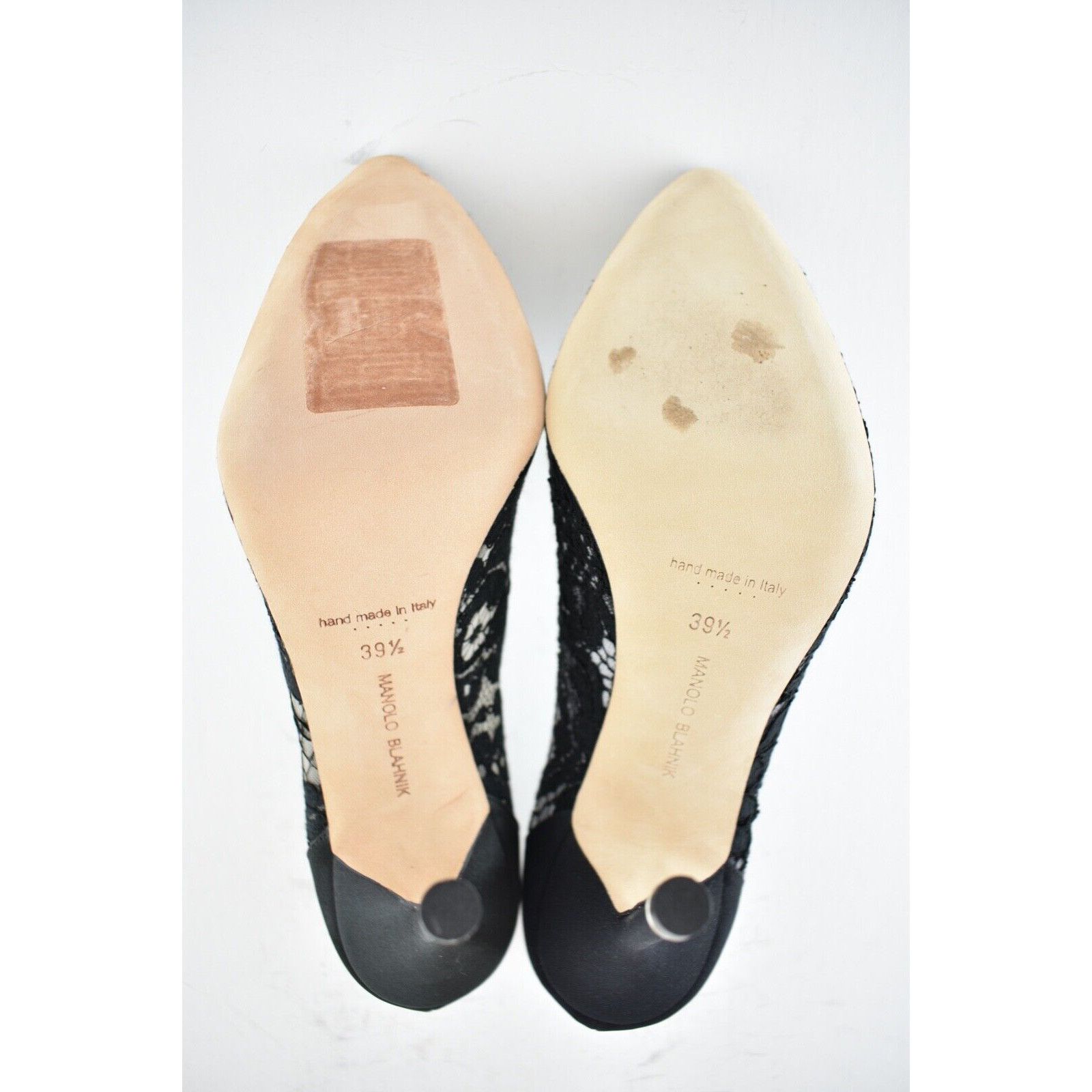 Manolo Blahnik Hangisila Hangisi 105 Lace Crystal Buckle Heel Pump 39.5 Size US 9.5 / IT 39.5 - 12 Thumbnail