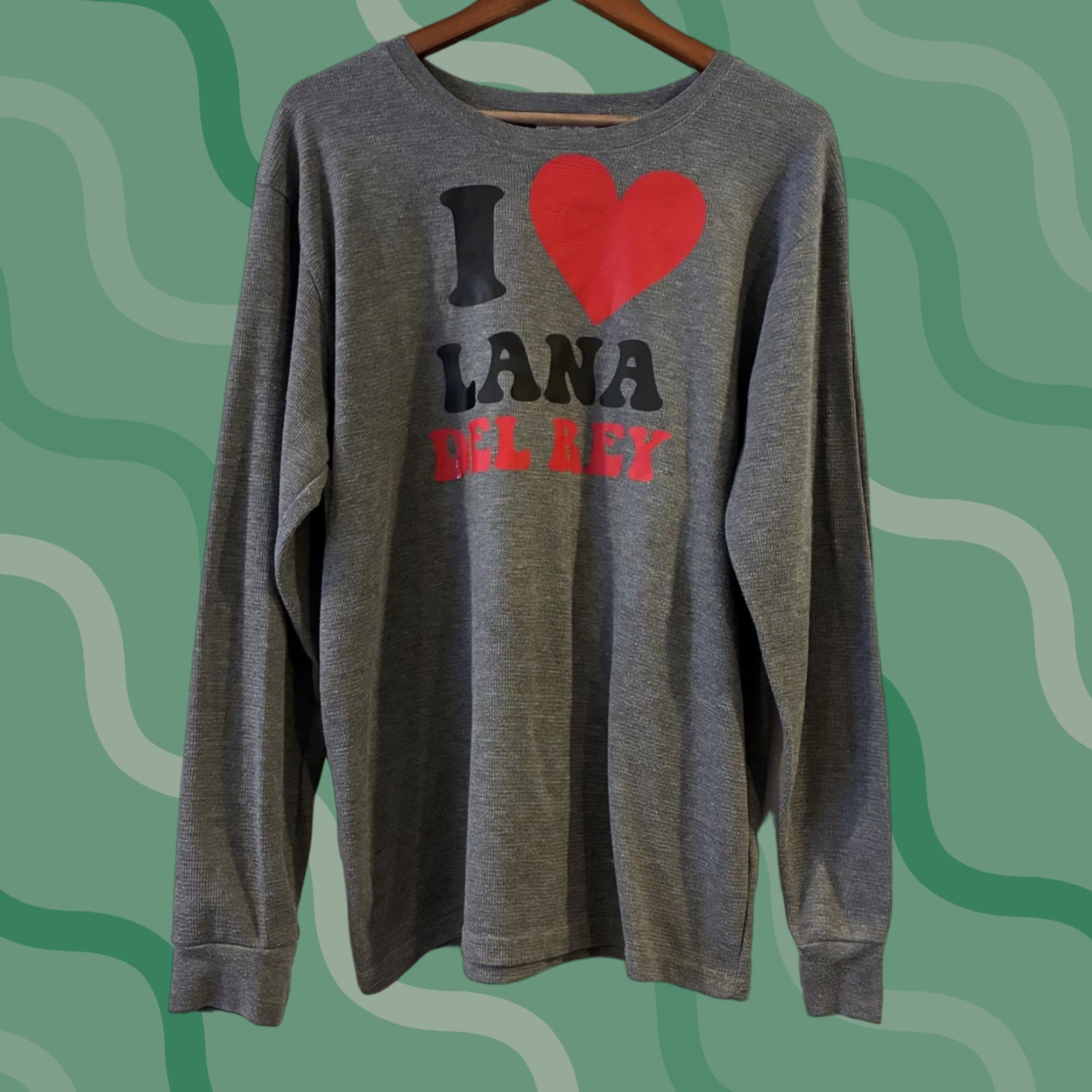 Vintage Lana Del Ray Long Sleeve Thermal Shirt Large Gray Concert Men Crew Neck Size US L / EU 52-54 / 3 - 1 Thumbnail