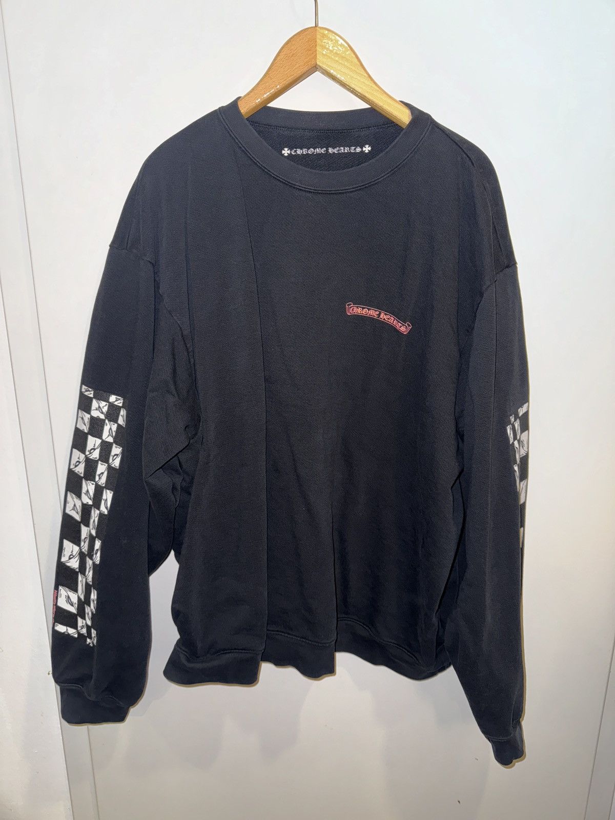 image of Chrome Hearts x Matty Boy Crewneck in Black, Men's (Size 2XL)